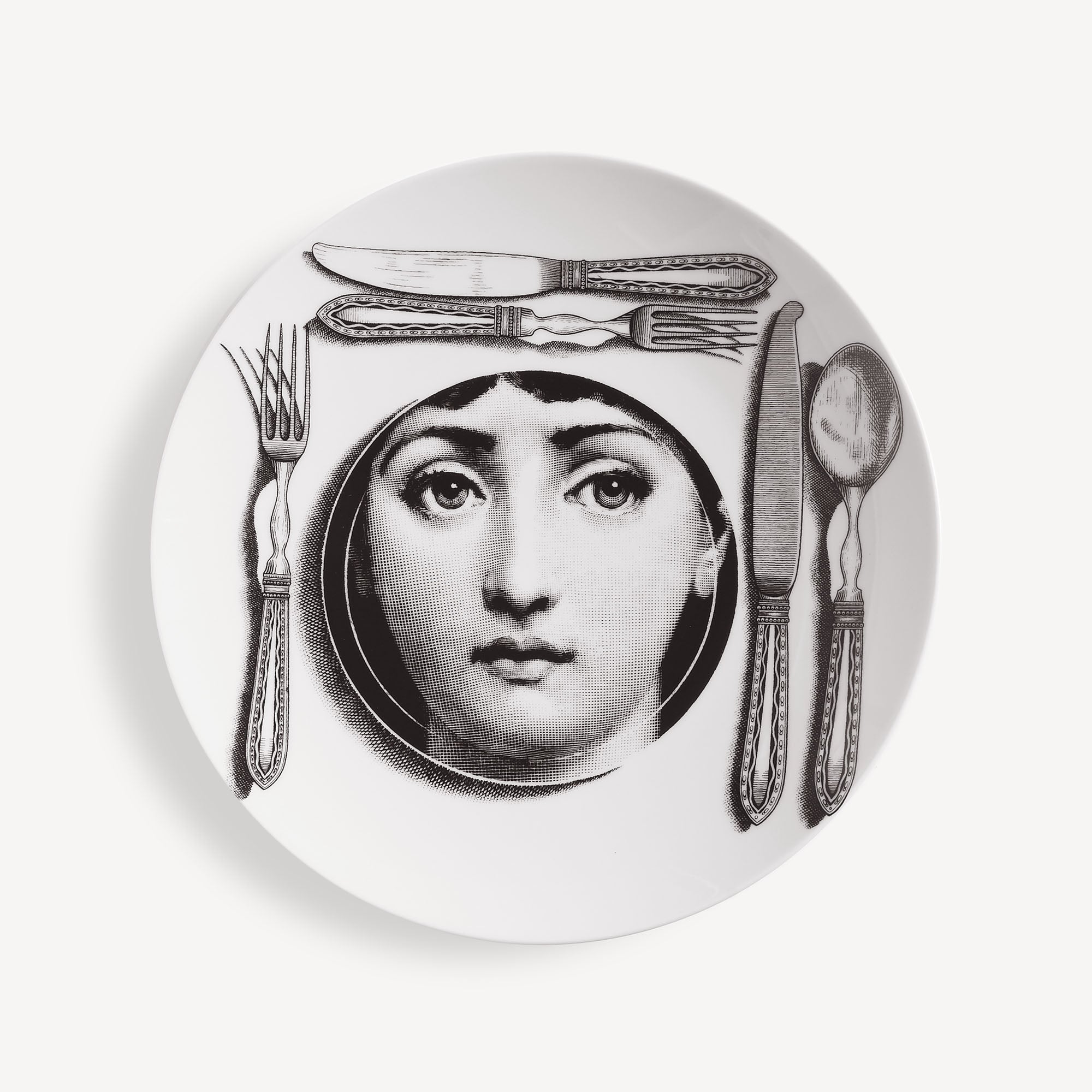 Wall plate Tema e Variazioni n.203 in White/Black | Fornasetti