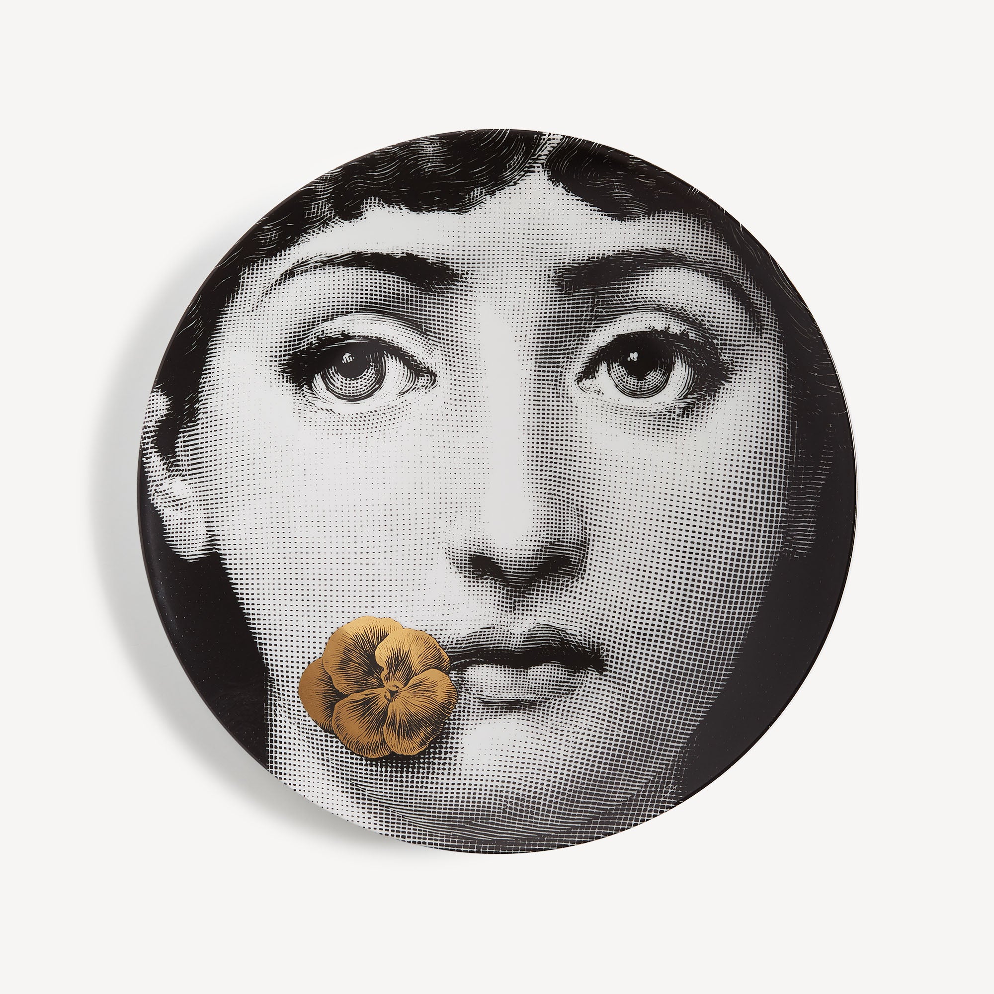 Piatto Tema e Variazioni n.137 in Bianco/Nero/Oro | Fornasetti