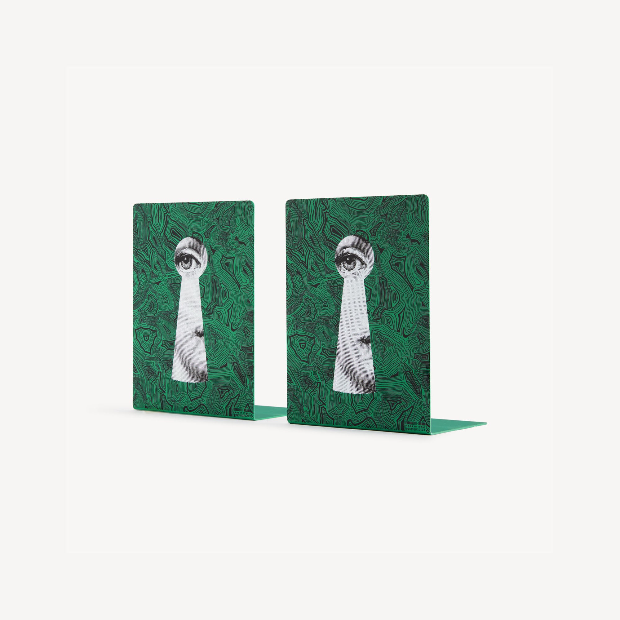 Bookends Serratura su Malachite