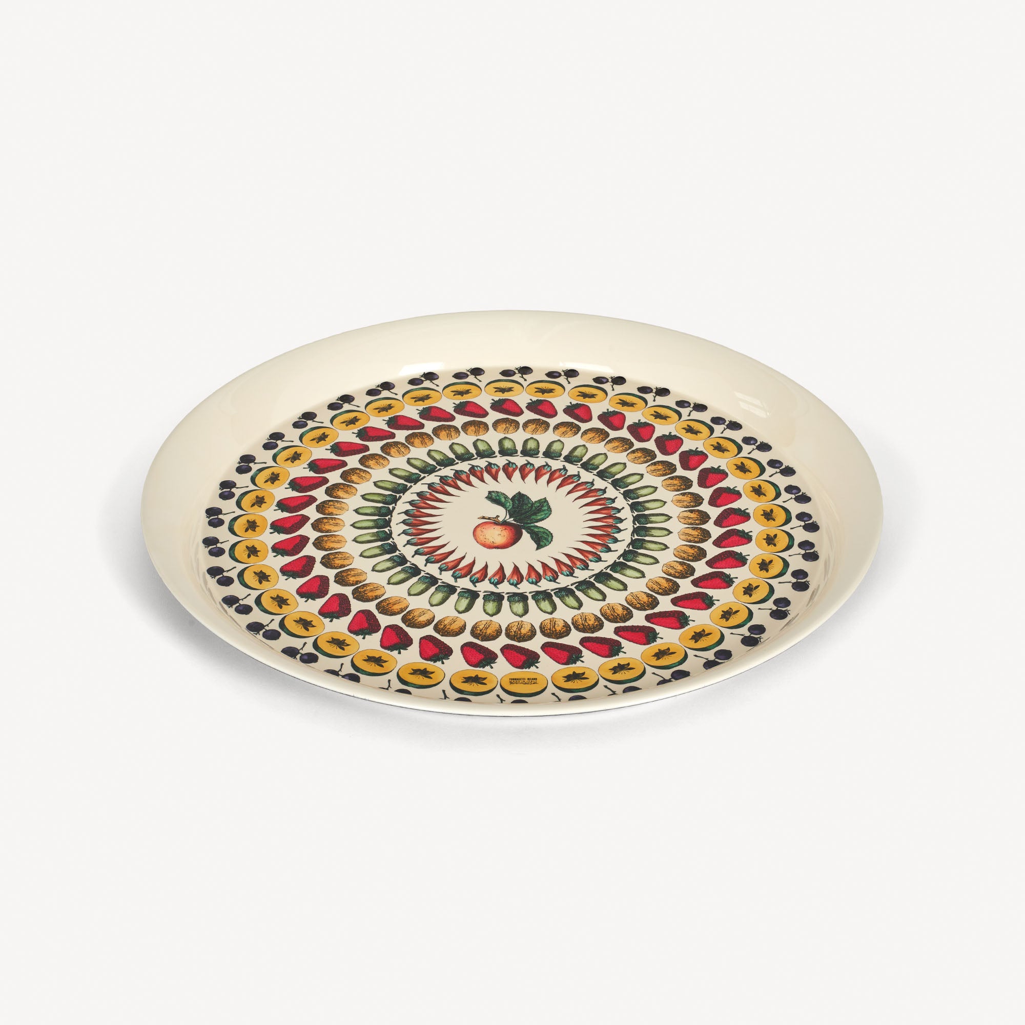 Round tray Giostra di frutta