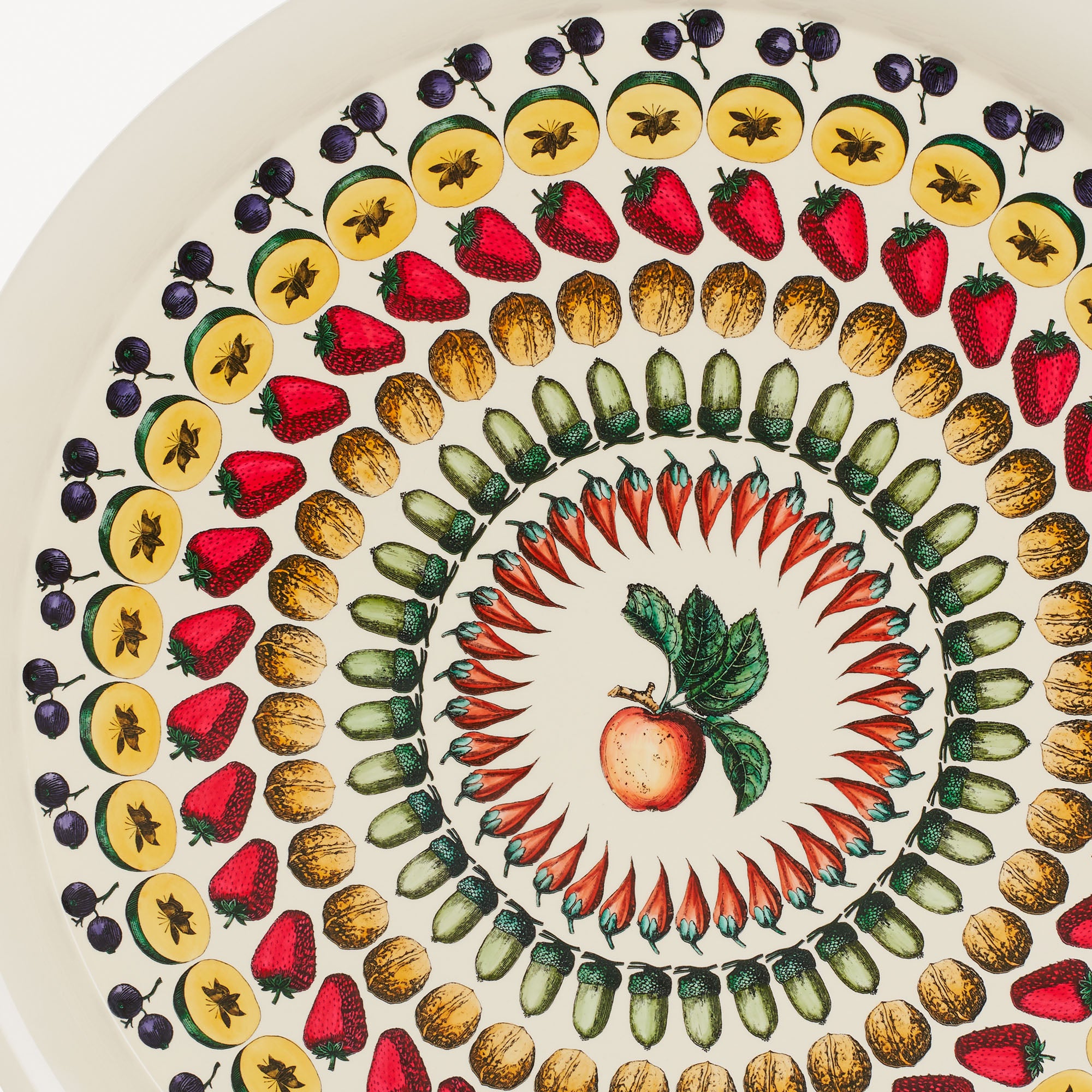 Round tray Giostra di frutta