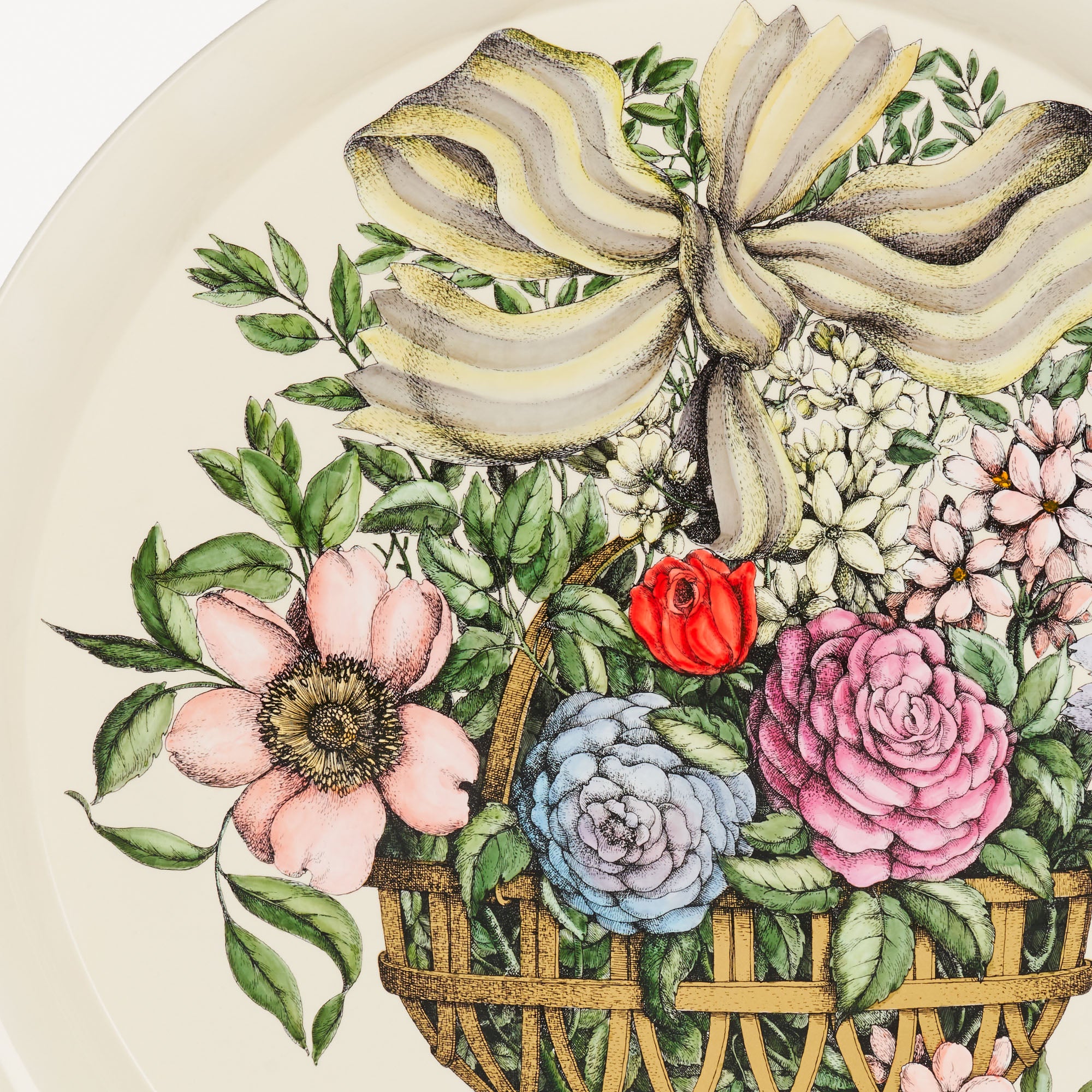 Vassoio rotondo Cesto d'oro