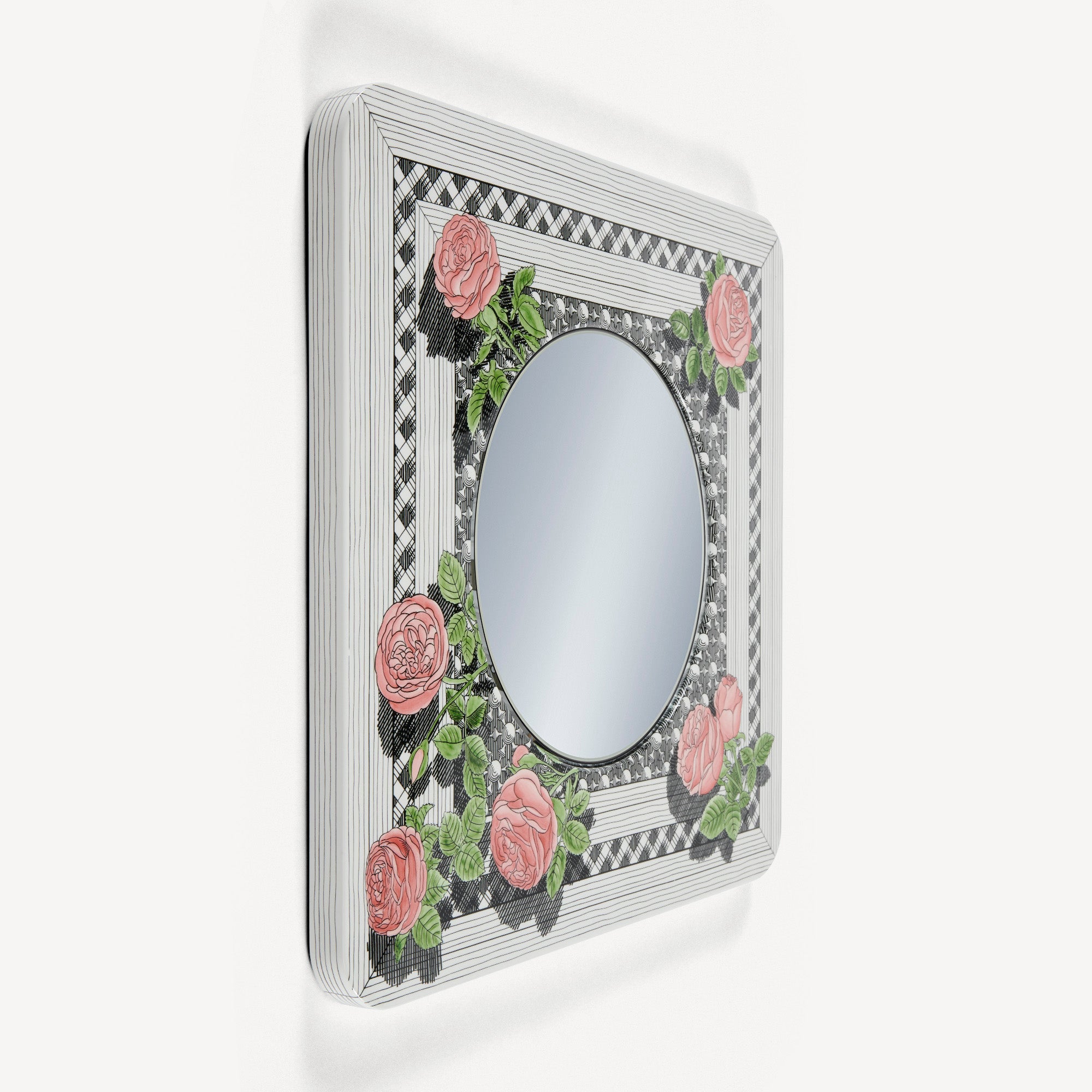 Frame with flat mirror Musciarabia con rose