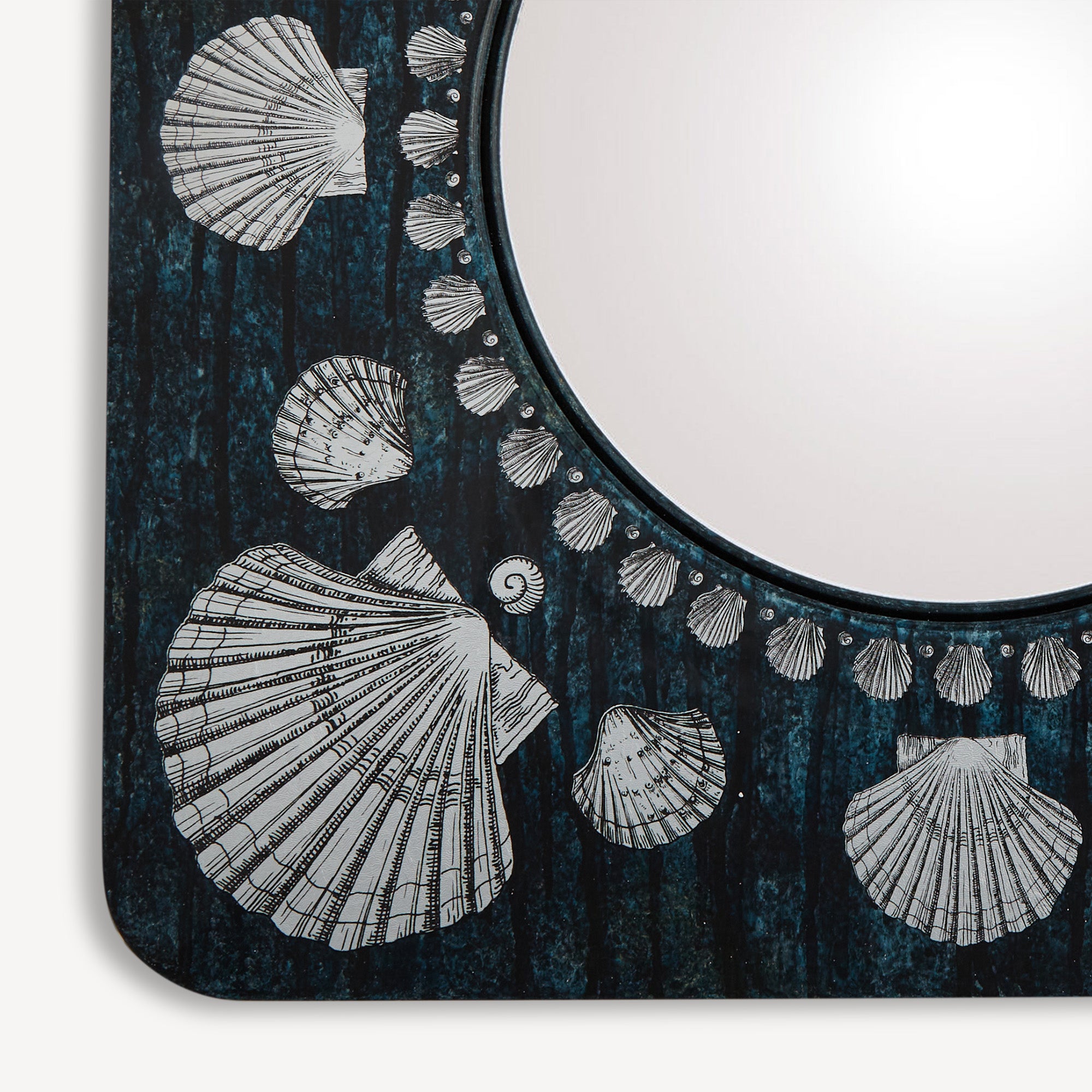 Frame with flat mirror Giro di conchiglie