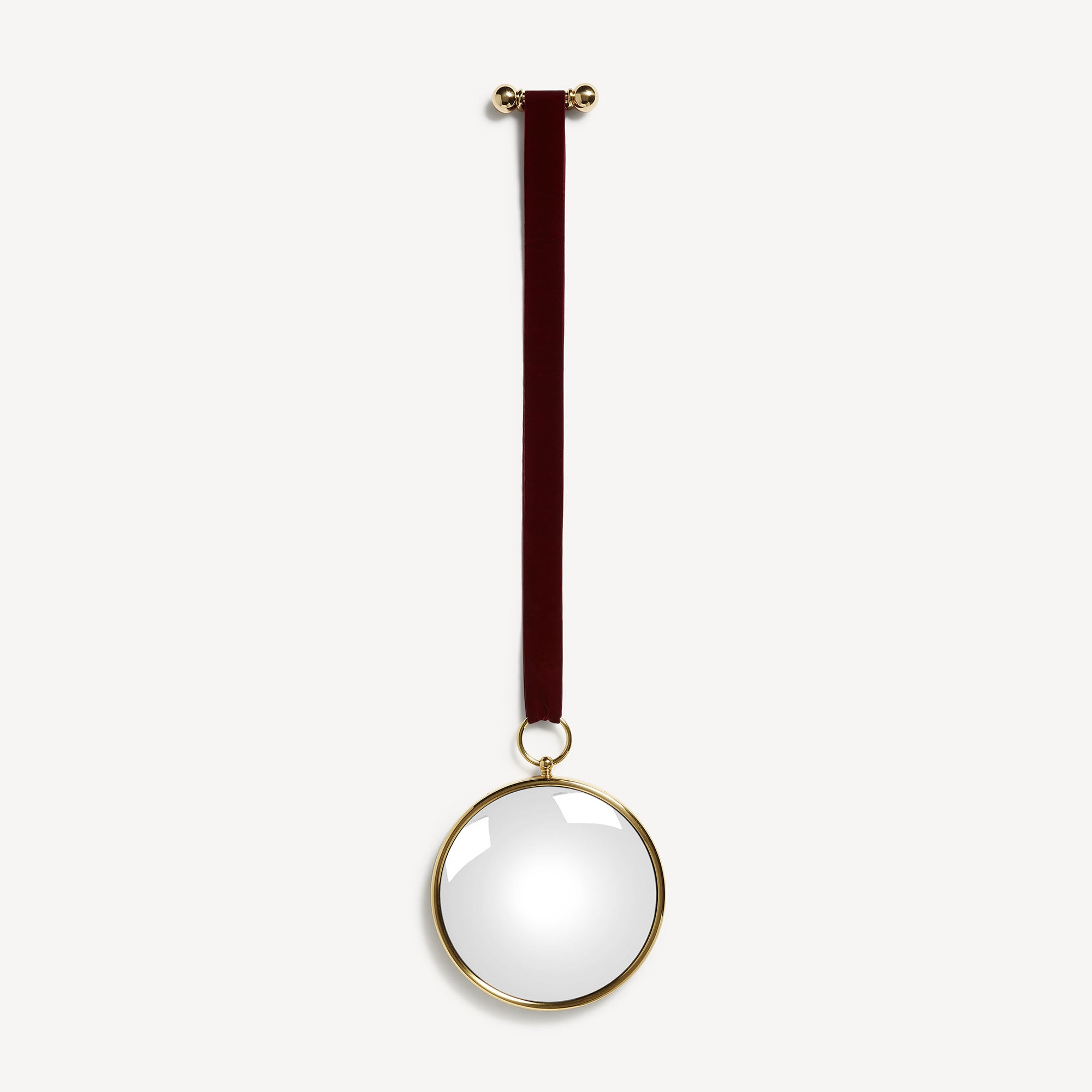 Magic convex mirror with velvet ribbon