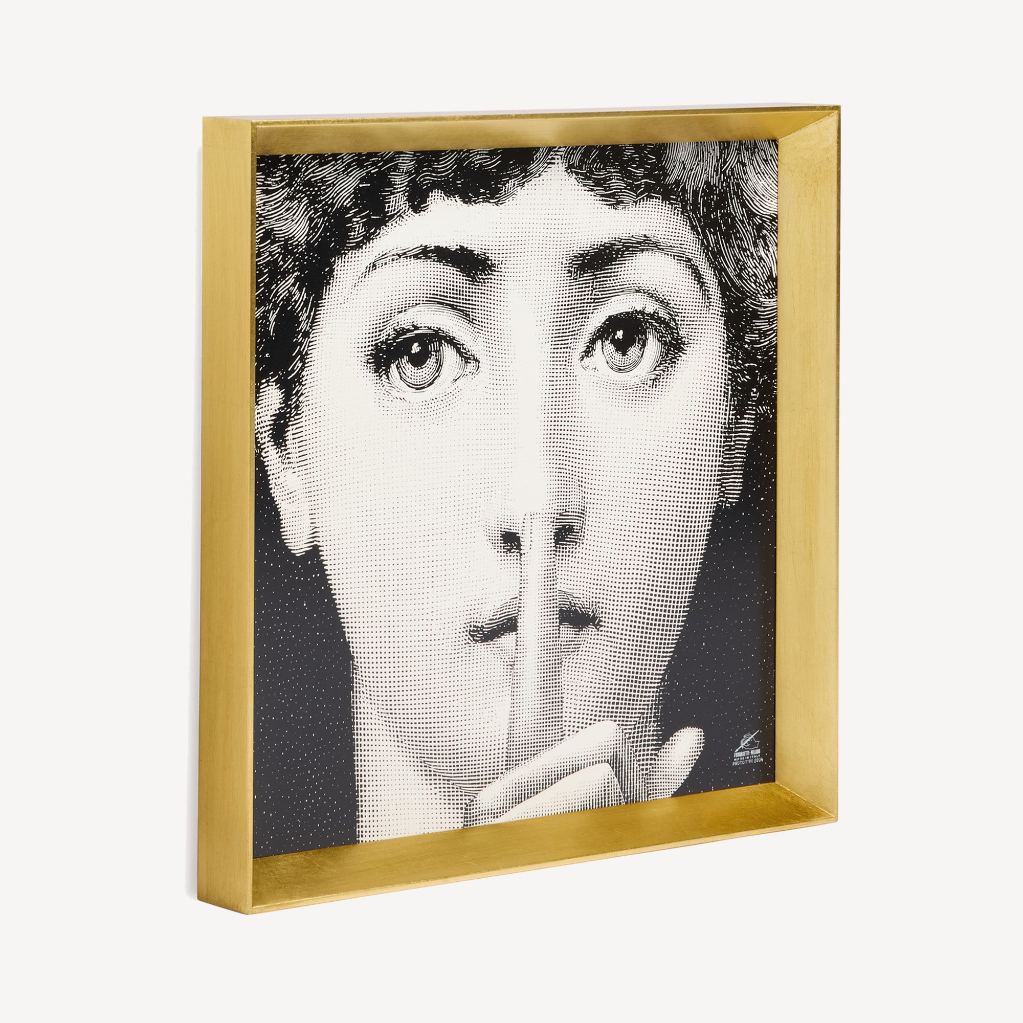 Decorative panel Silenzio in White/Black | Fornasetti