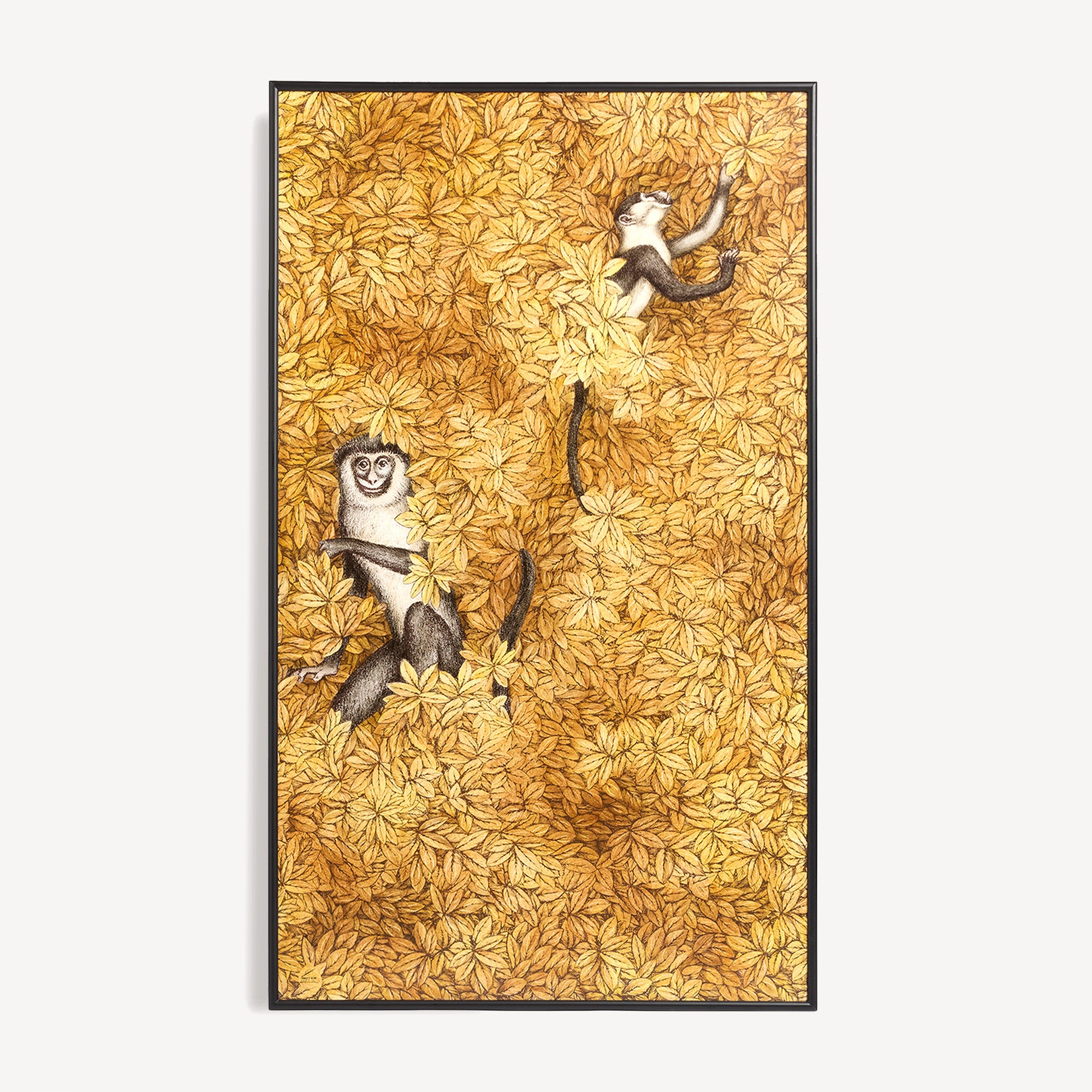 Pannello decorativo Scimmie e Foglie