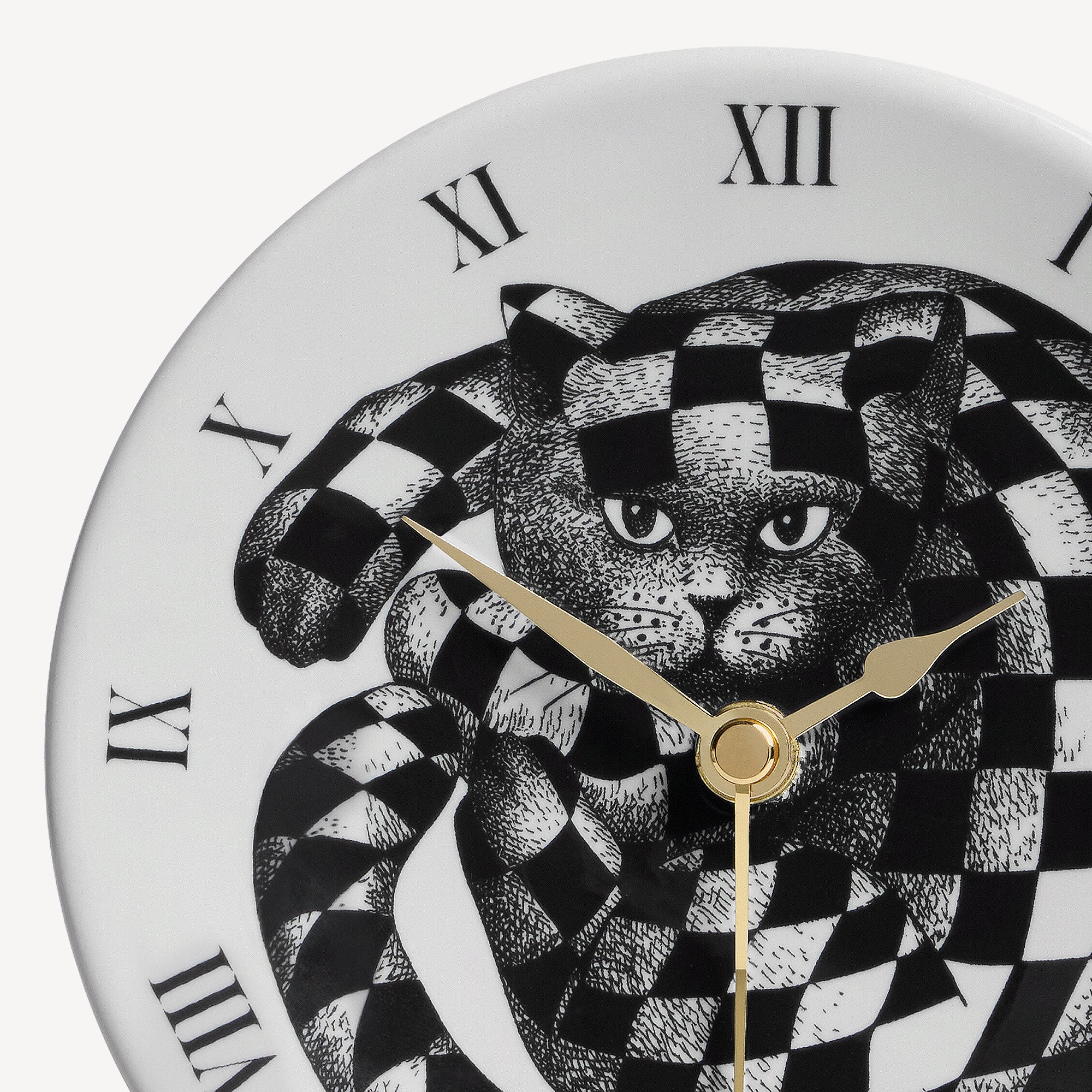 Table clock High Fidelity in White/Black | Fornasetti