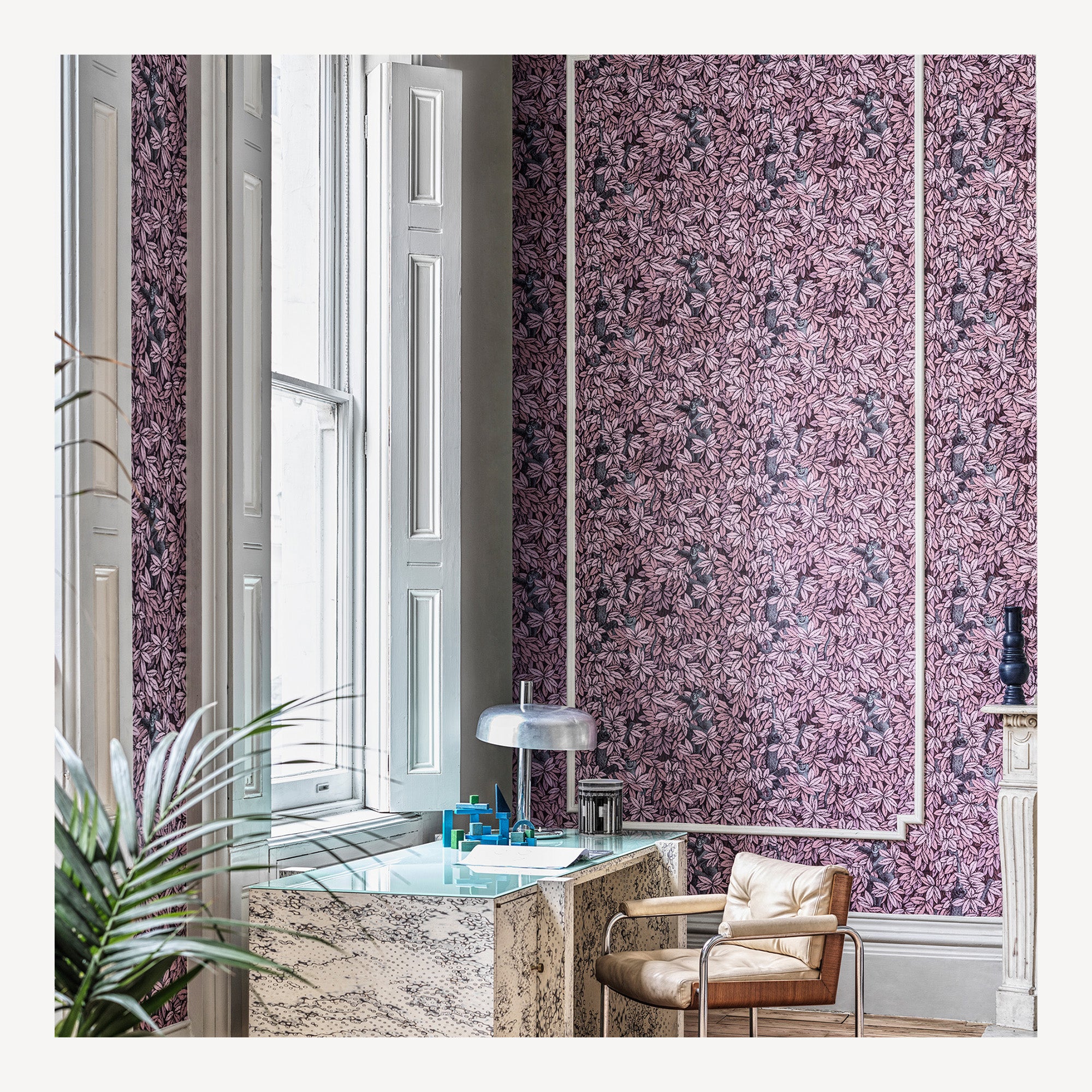 Papier peint Foglie e Scimmie