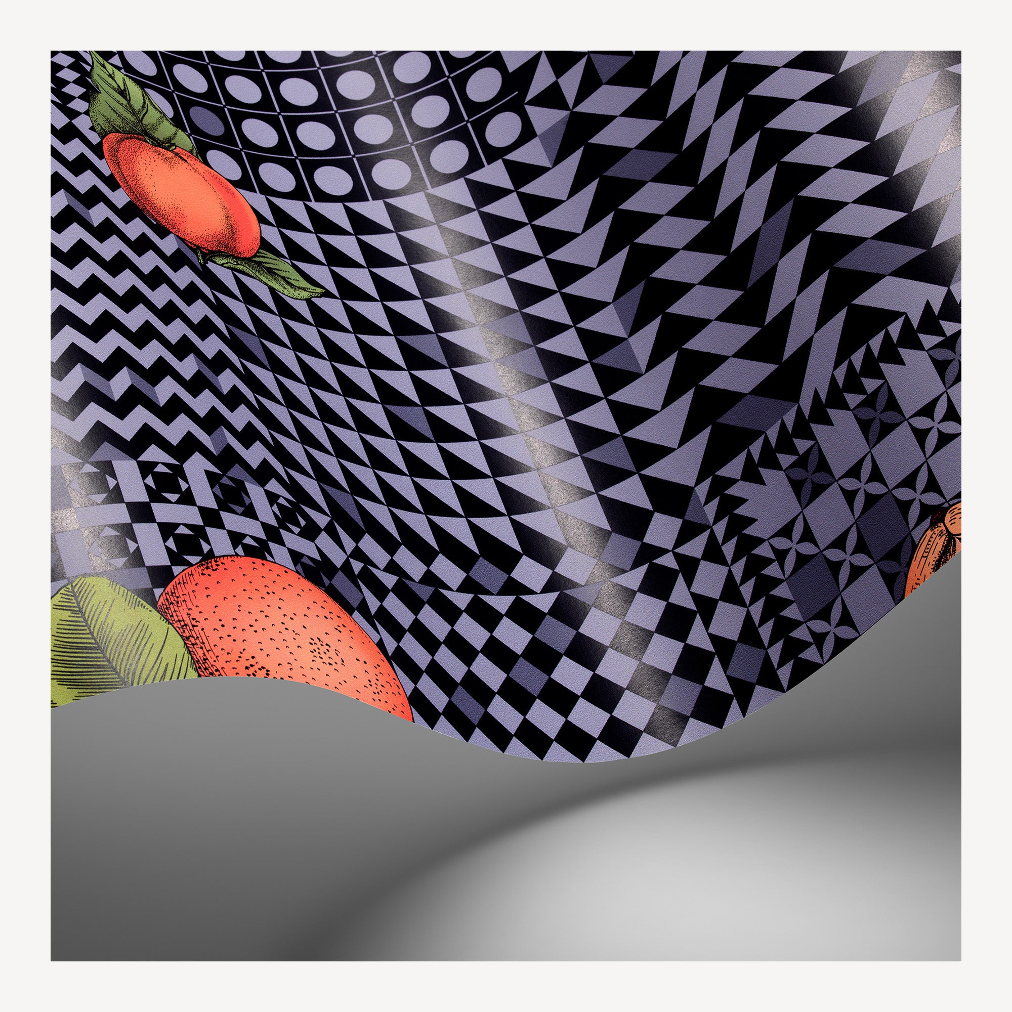 Wallpaper Frutta e Geometrico