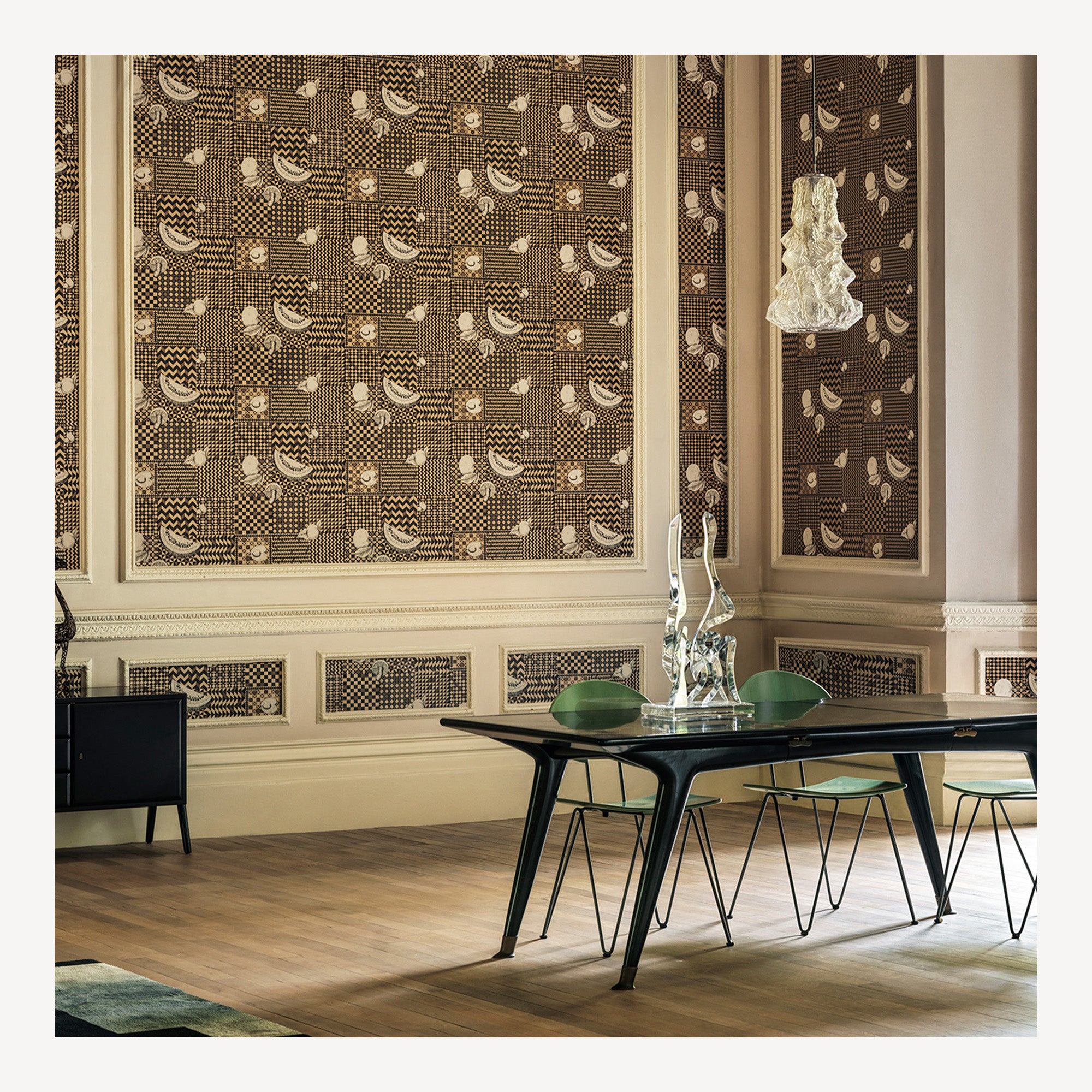 Wallpaper Frutta e Geometrico