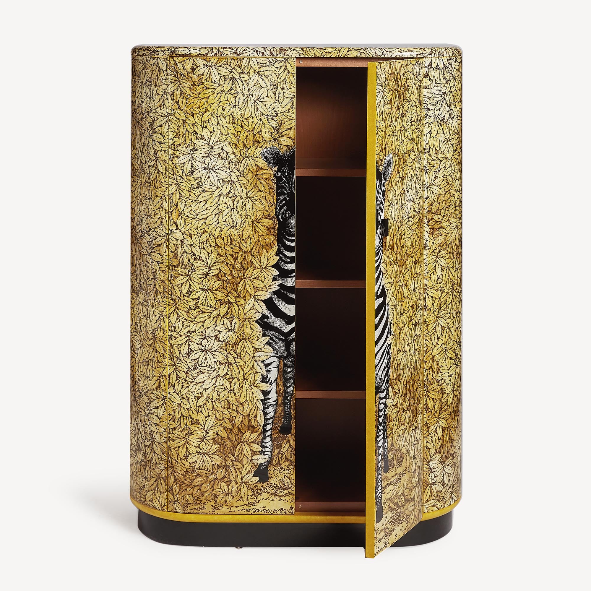 Curved cabinet Zebra in Multicolour | Fornasetti® – Fornasetti Store