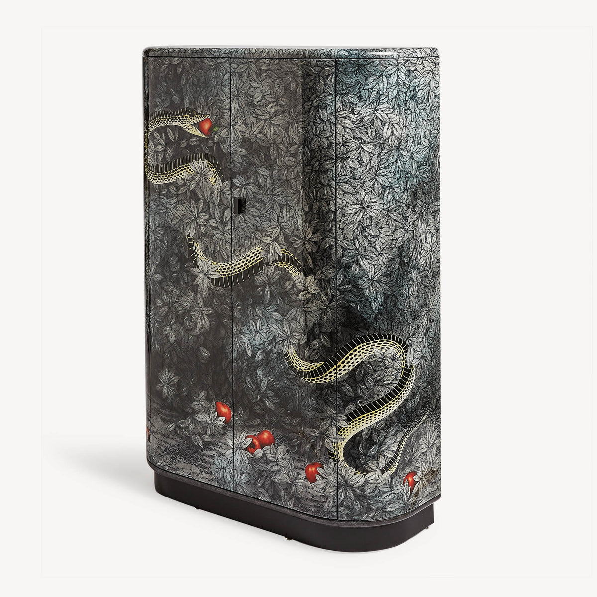 Side-angle view of cabinet