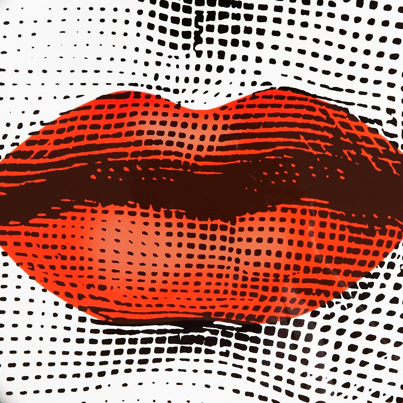 Close-up of lips graphic pattern