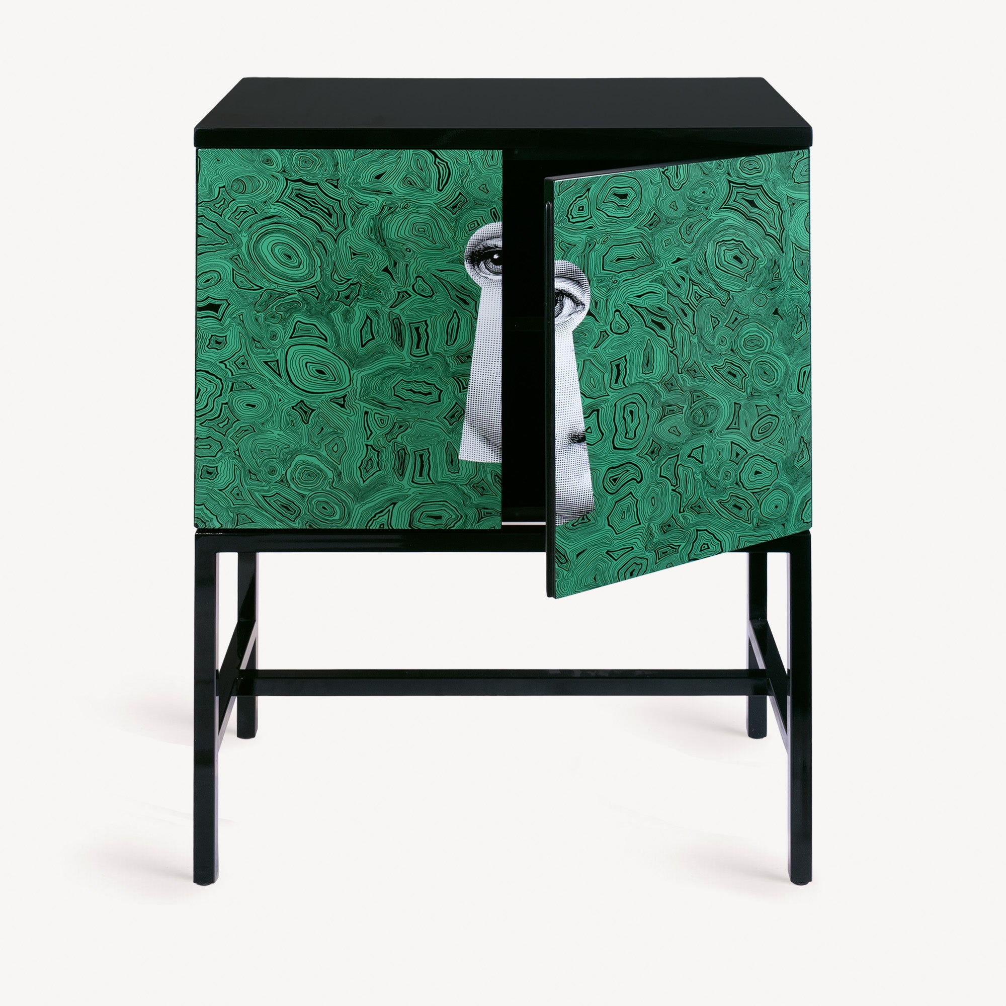 Raised small sideboard Serratura su Malachite
