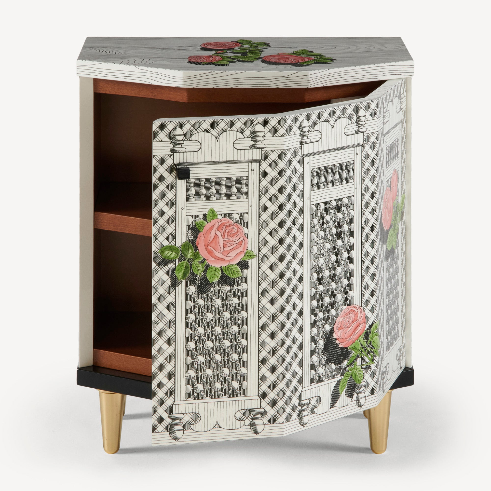 Night stand polyhedric Musciarabia con rose