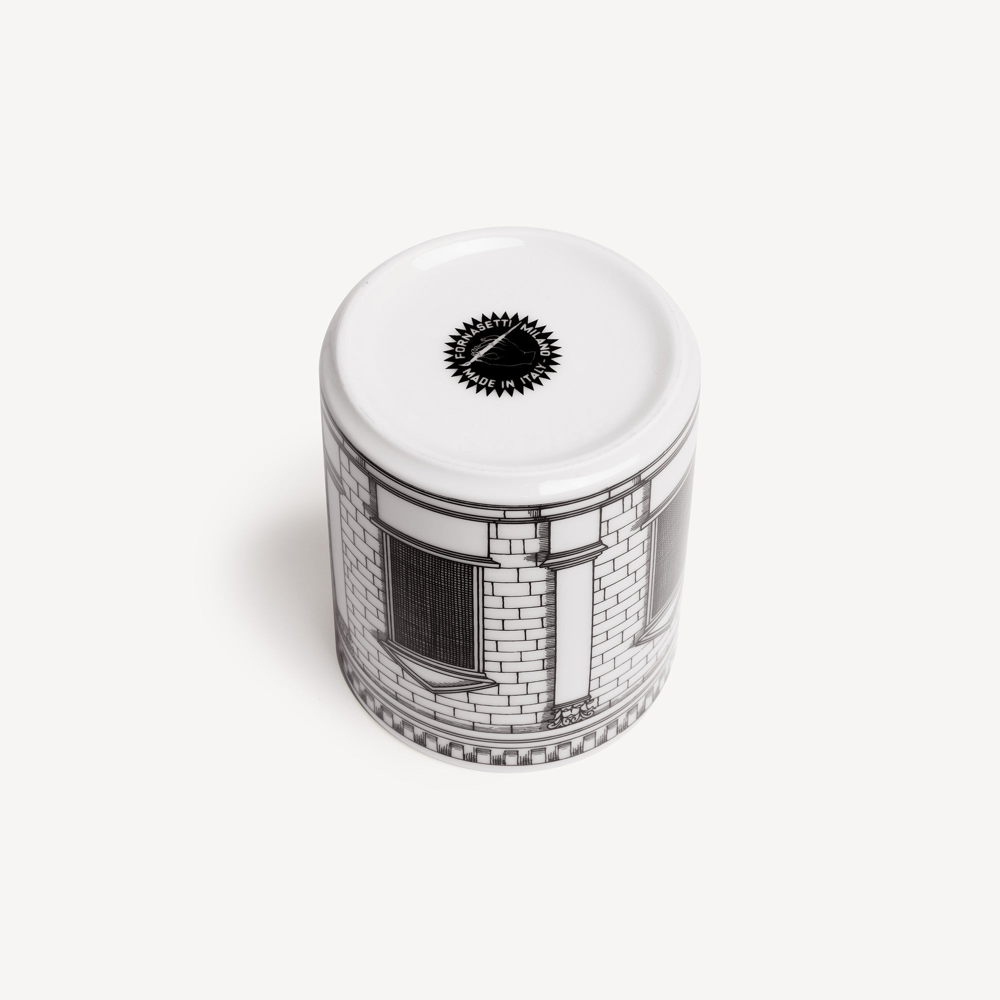 Pencil holder Architettura in White/Black | Fornasetti