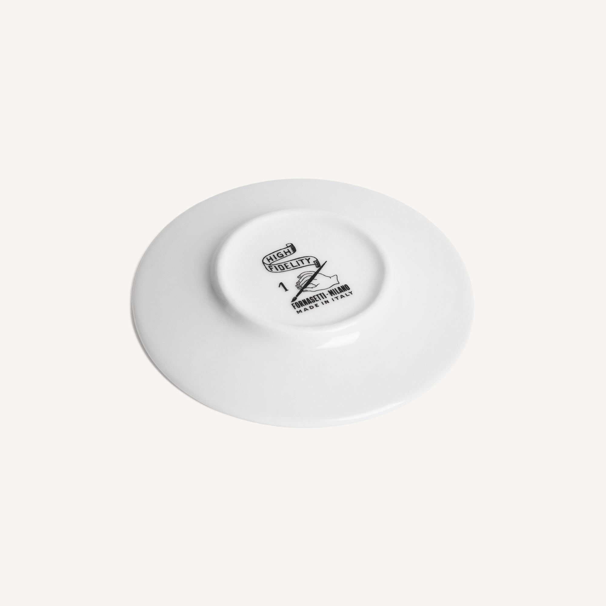 Coffee cup High Fidelity Fiorato in White/Black | Fornasetti