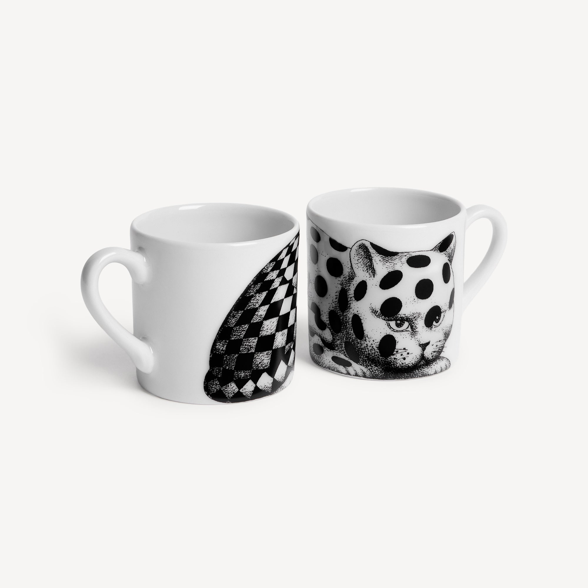 Set 2 Coffee cups High Fidelity black/white