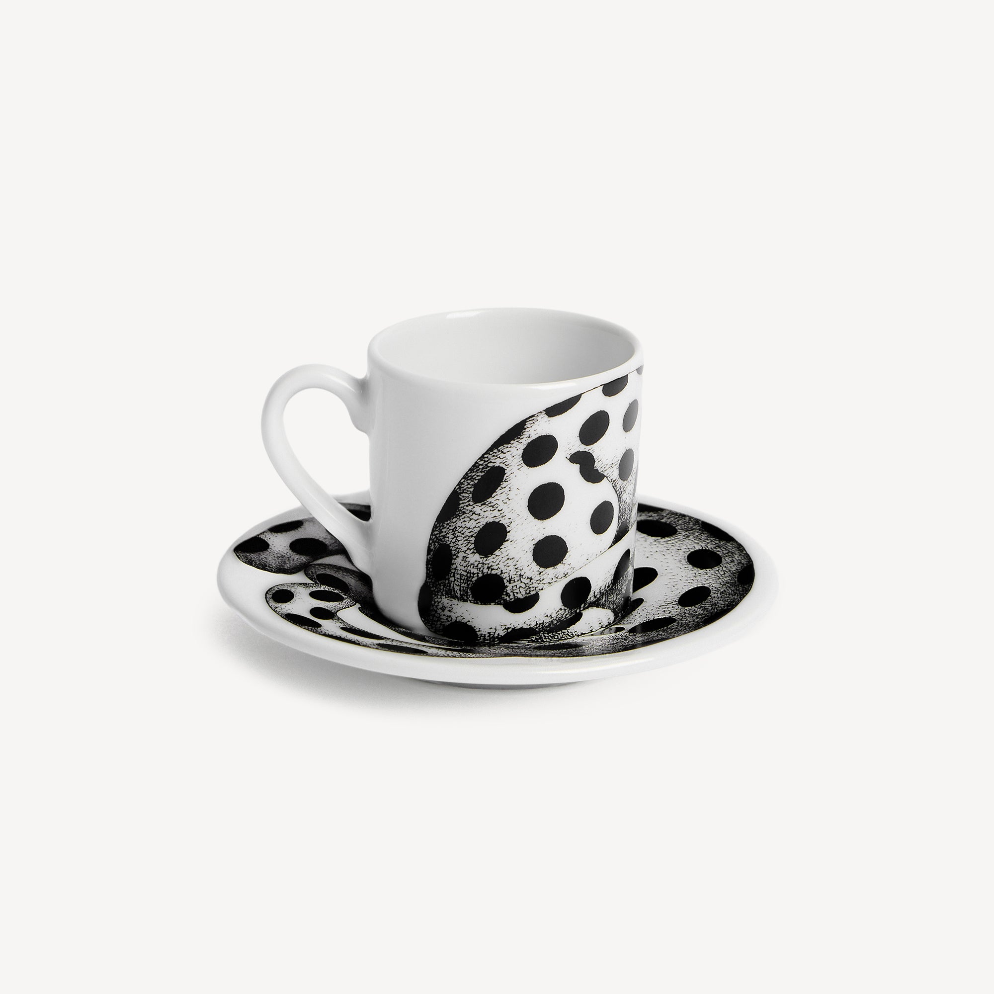 Coffee cup High Fidelity A Pois black/white