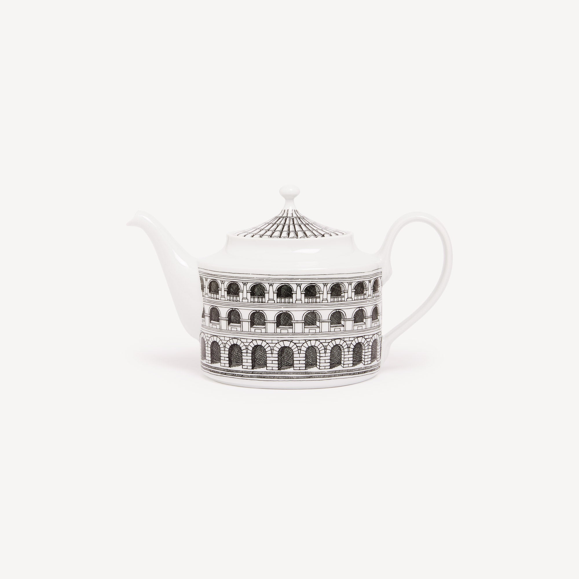 Teapot Architettura in White/Black | Fornasetti® – Fornasetti Store