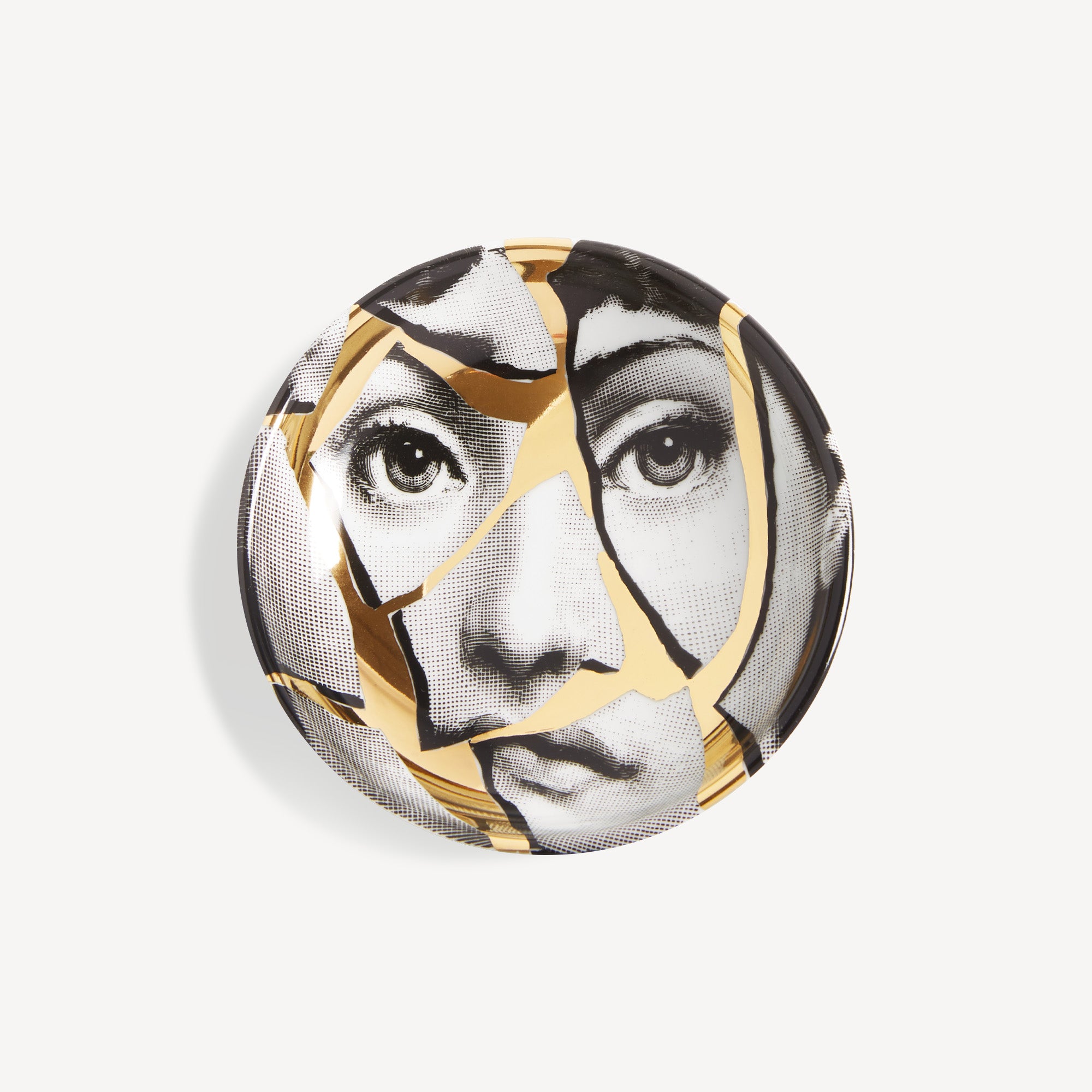 Ashtray Tema e Variazioni n.2 in White/Black/Gold | Fornasetti