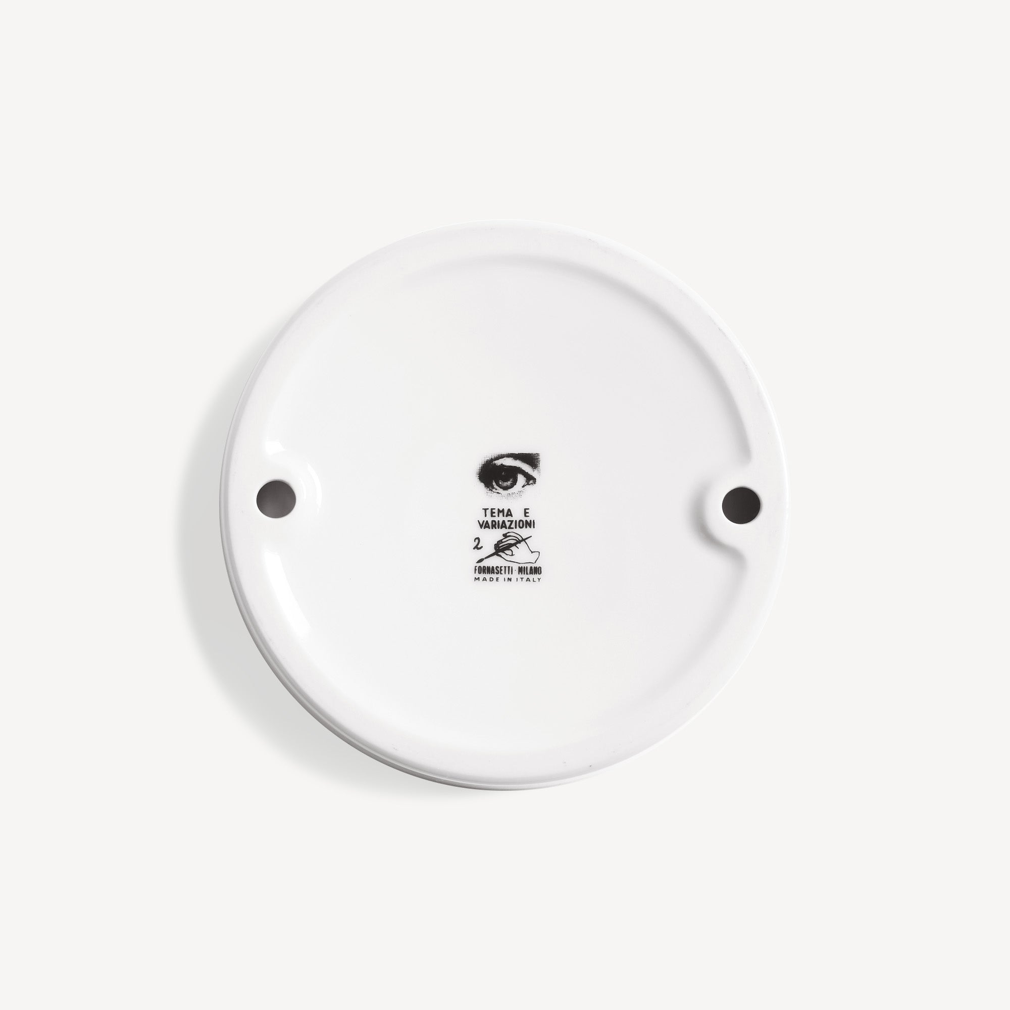 Ashtray Tema e Variazioni n.2 in White/Black/Gold | Fornasetti