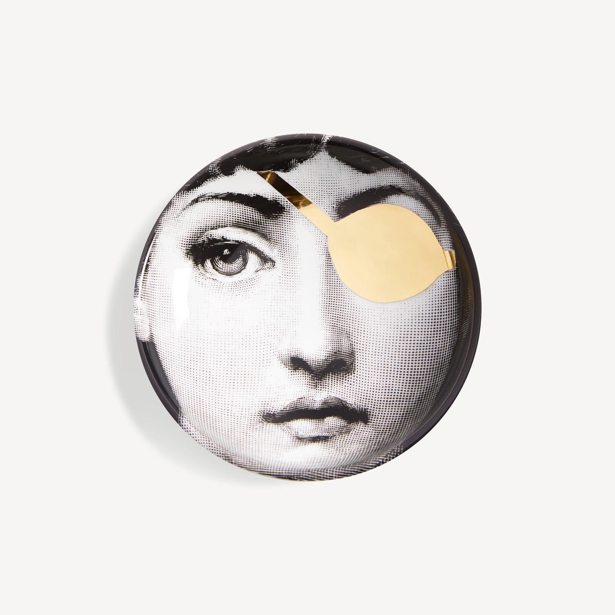 Ashtray Tema e Variazioni n.8 in White/Black/Gold | Fornasetti
