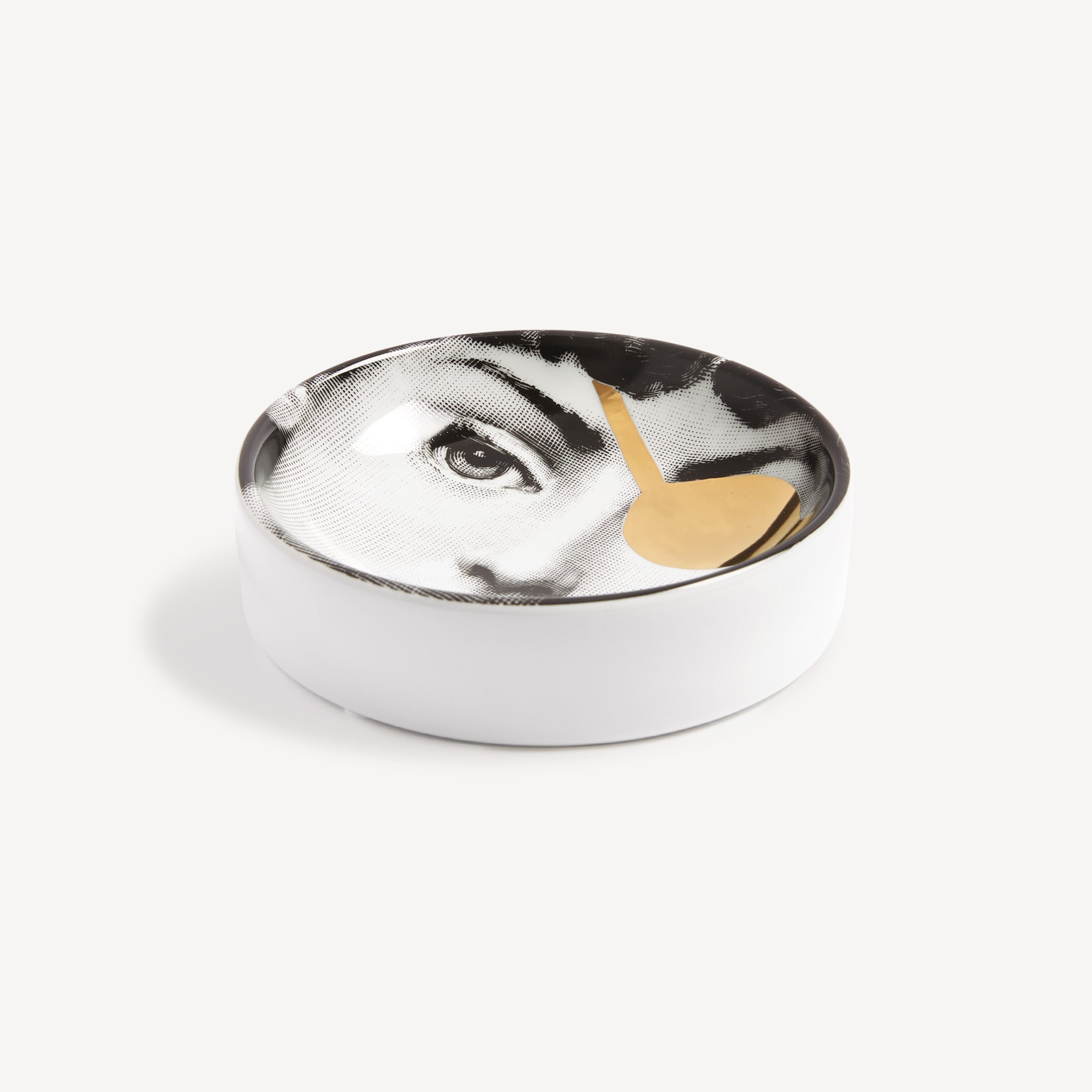 Ashtray Tema e Variazioni n.8 in White/Black/Gold | Fornasetti