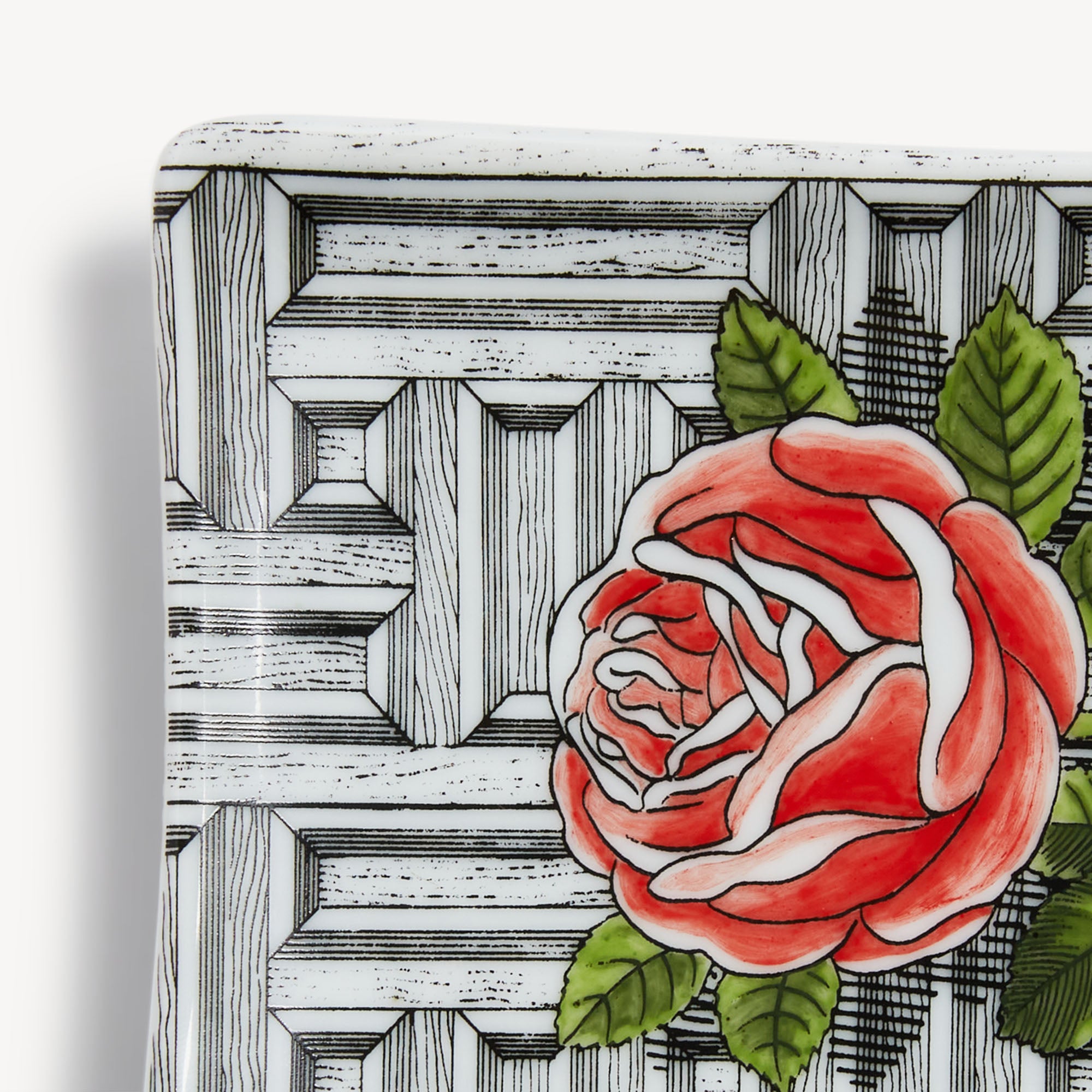 Rectangular Ashtray Musciarabia con rose