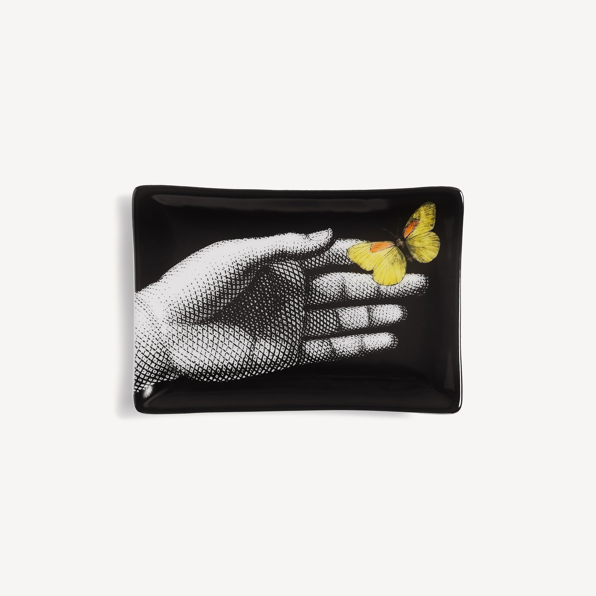 Ashtray Mano yellow butterfly