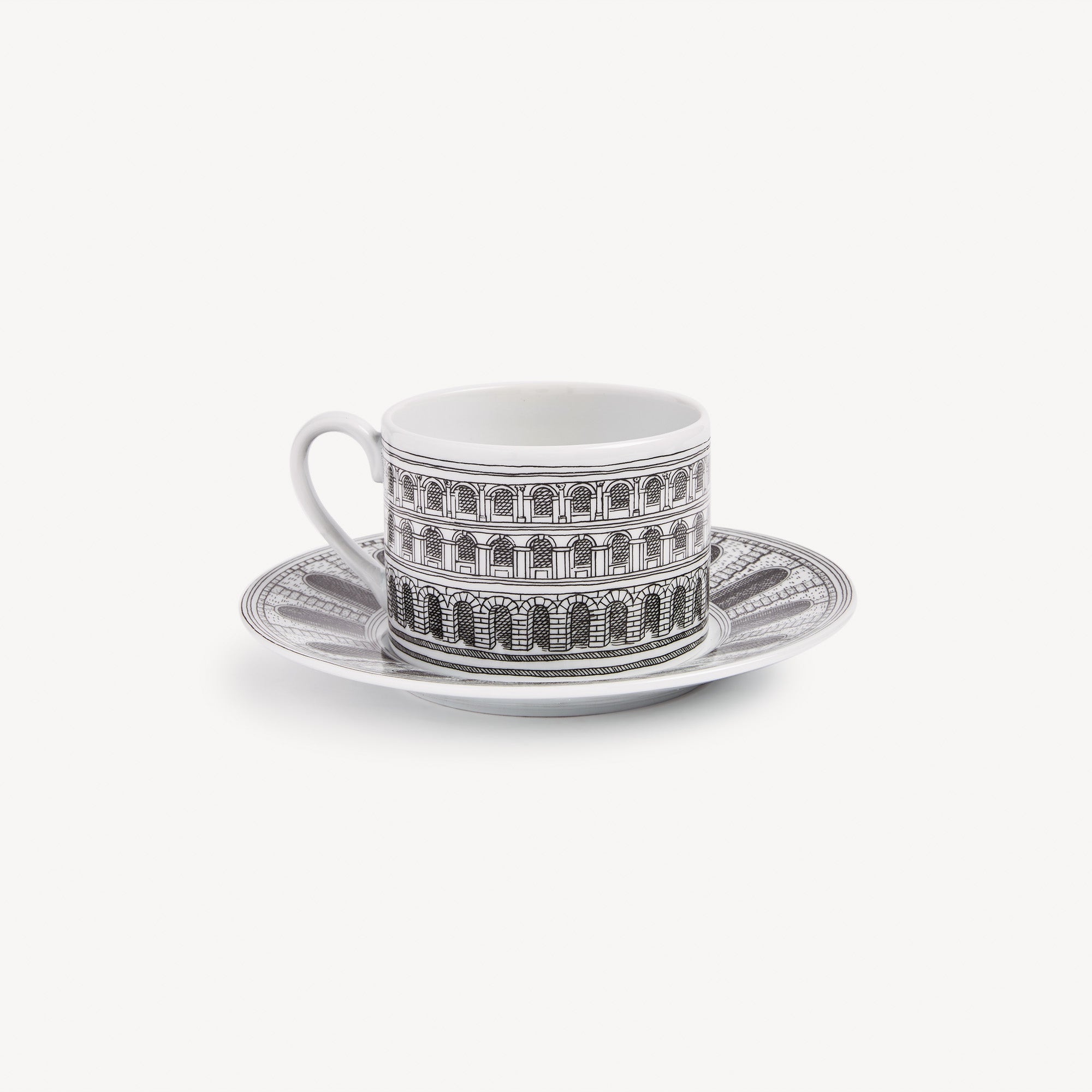 Fornasetti Strumenti Musicali カップ&ソーサー 285: PIERO FORNASETTI, Canal Grande coffee cups with saucers, set