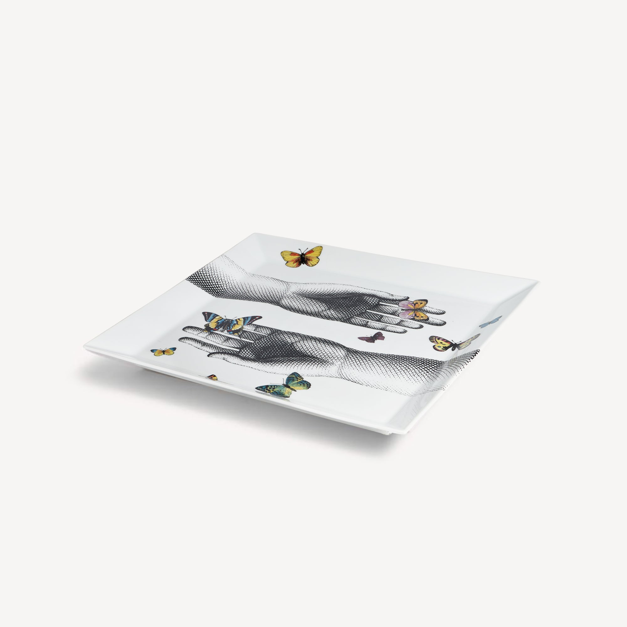 Mani e Farfalle square tray