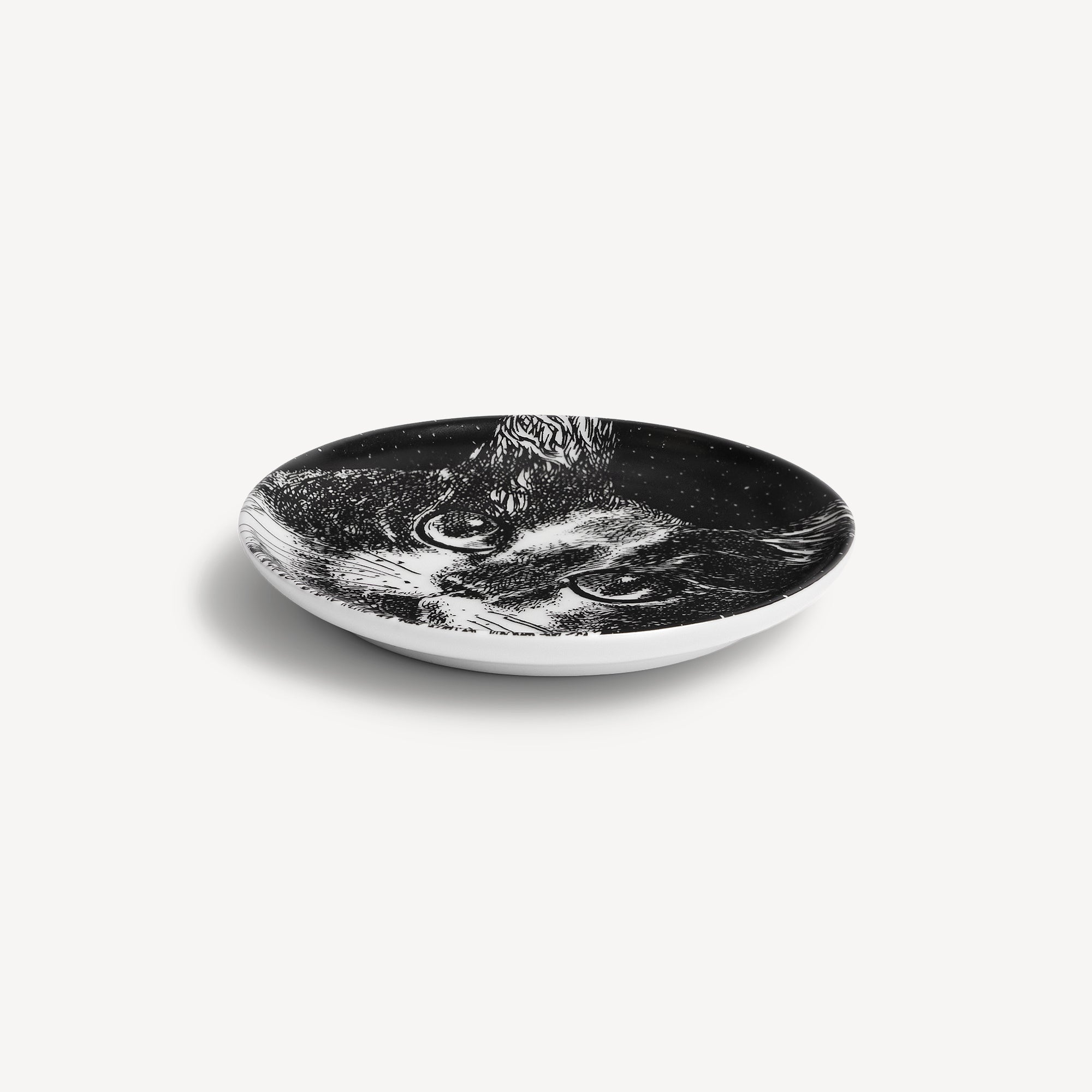 Decorative holder Gatti no.1 in White/Black | Fornasetti