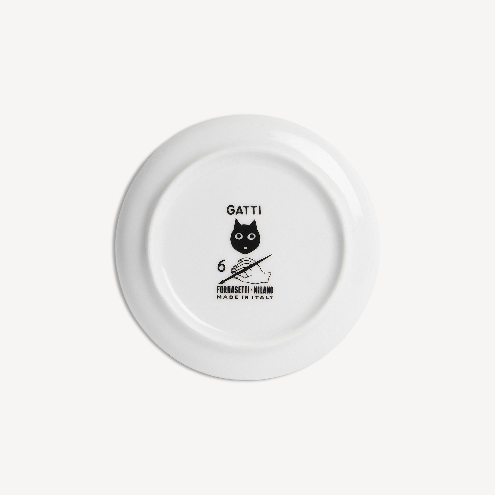 Decorative holder Gatti no.1 in White/Black | Fornasetti