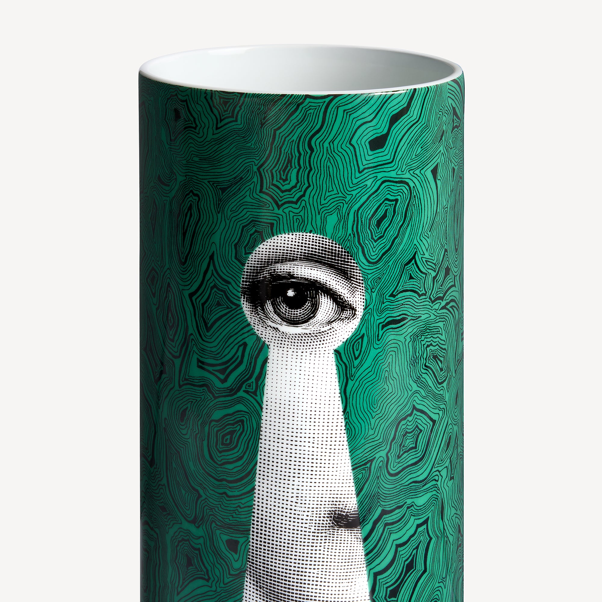 Vase Cylindrique Moyen Serratura su Malachite