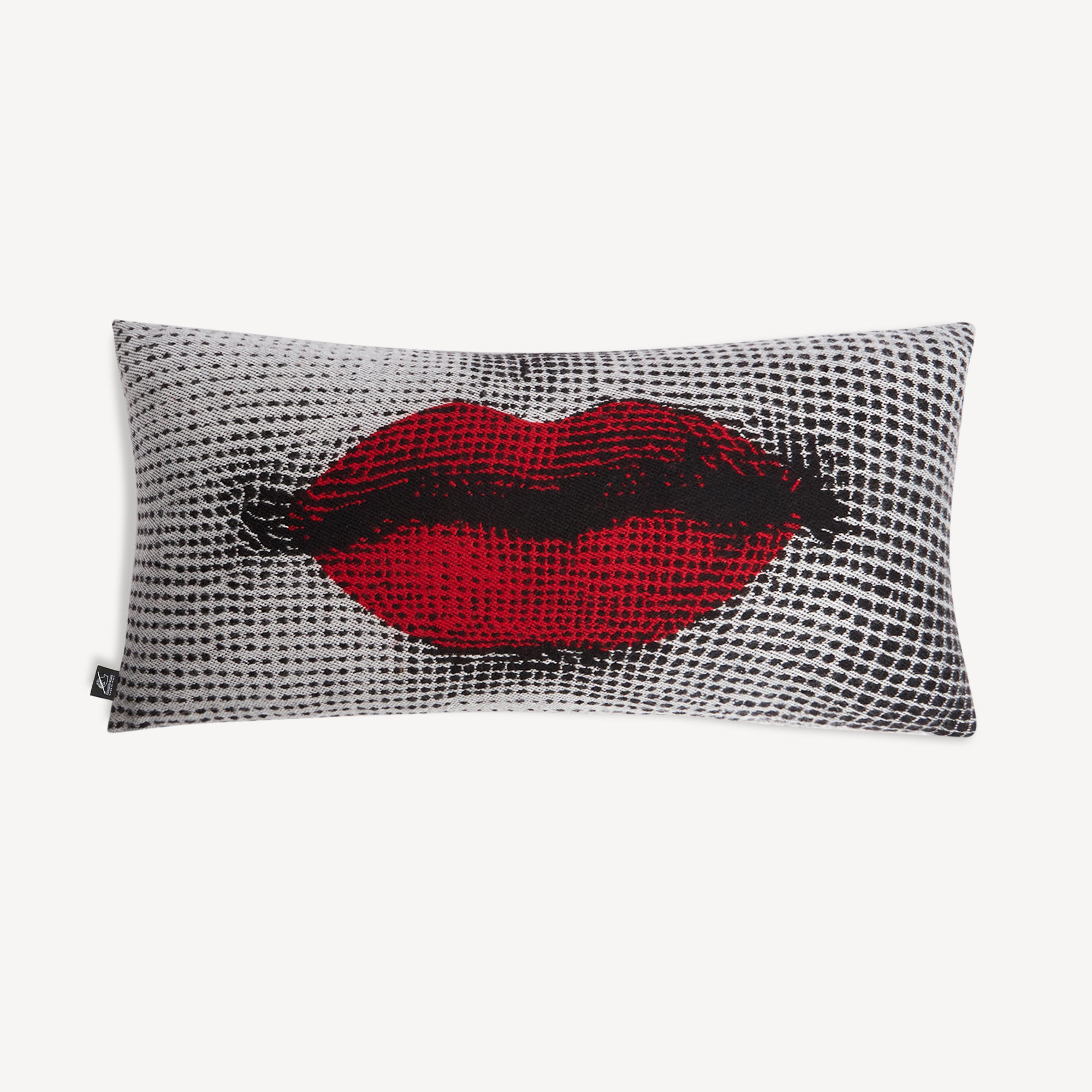 Cushion Kiss in White/Black/Red | Fornasetti® – Fornasetti Store