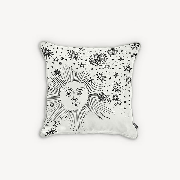 Cushion Solamente in White/Black | Fornasetti® – Fornasetti Store