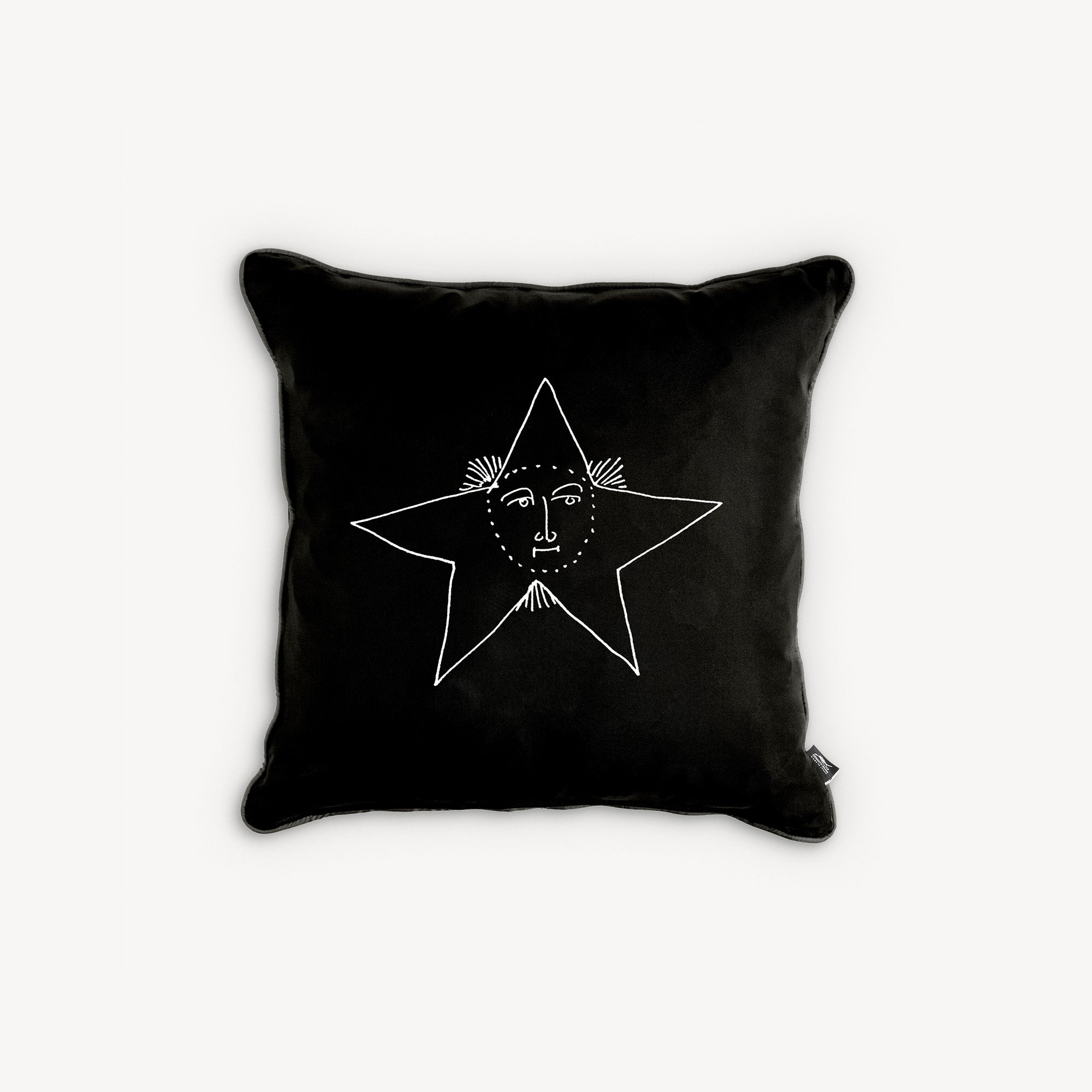 Cushion Solamente in White/Black | Fornasetti® – Fornasetti Store