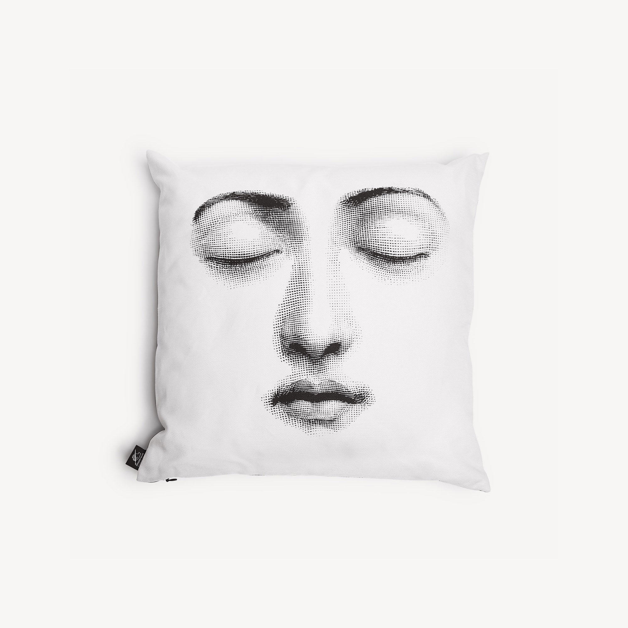 Cushion Silenzio in White/Black | Fornasetti® – Fornasetti Store