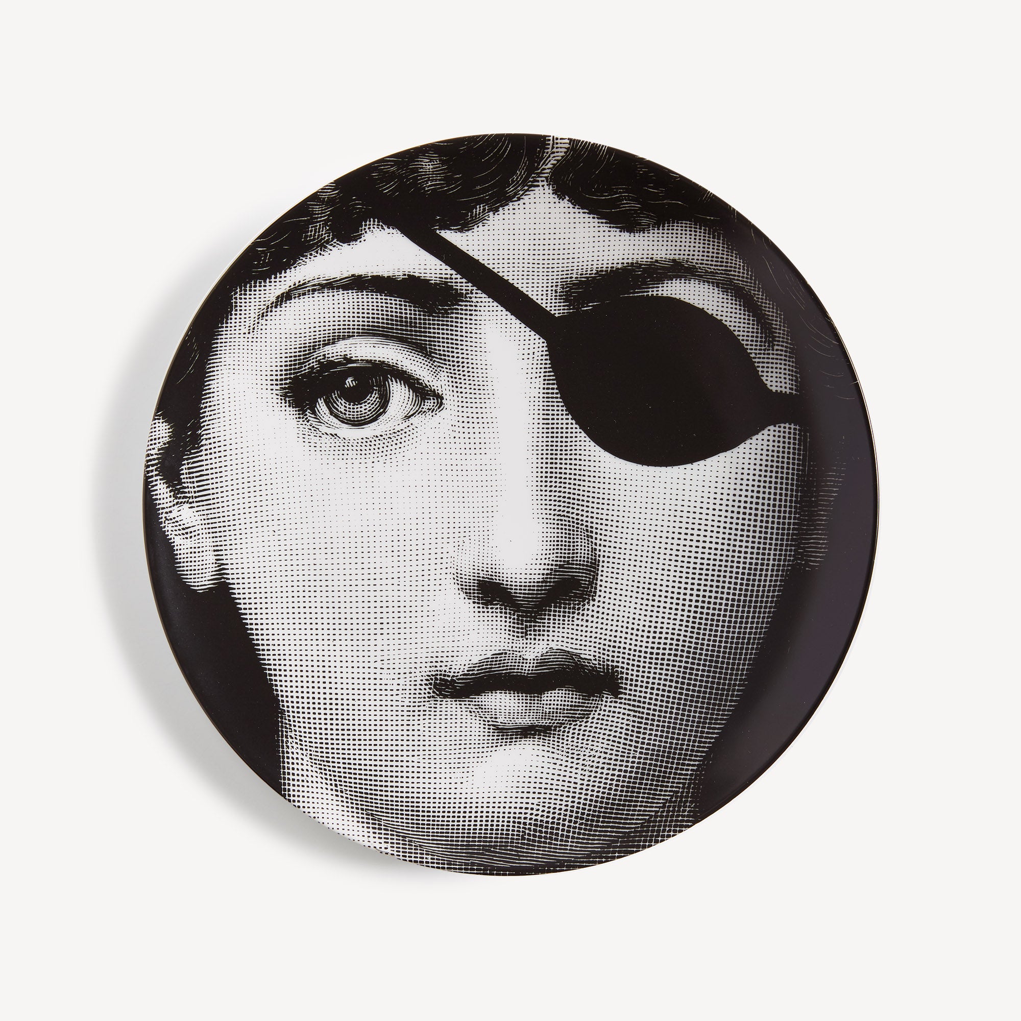 Wall plate Tema e Variazioni n.8 in White/Black | Fornasetti
