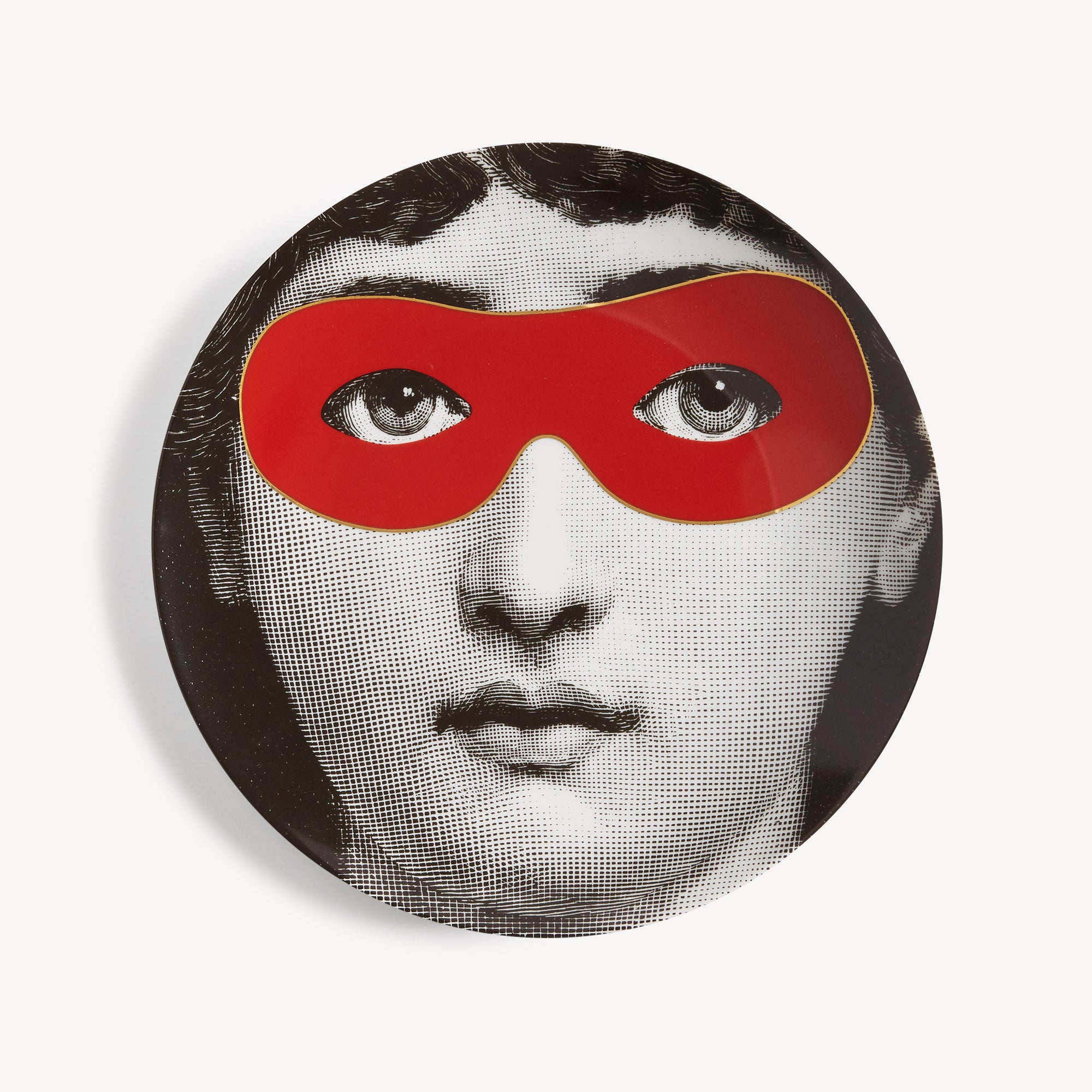Wall plate Tema e Variazioni n.22 in White/Black/Red | Fornasetti