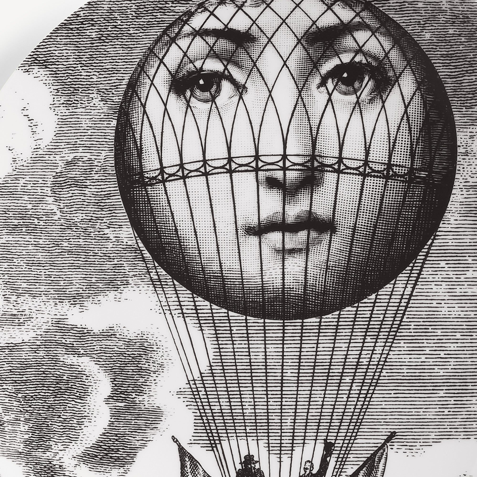 Wall plate Tema e Variazioni n.93 in White/Black | Fornasetti