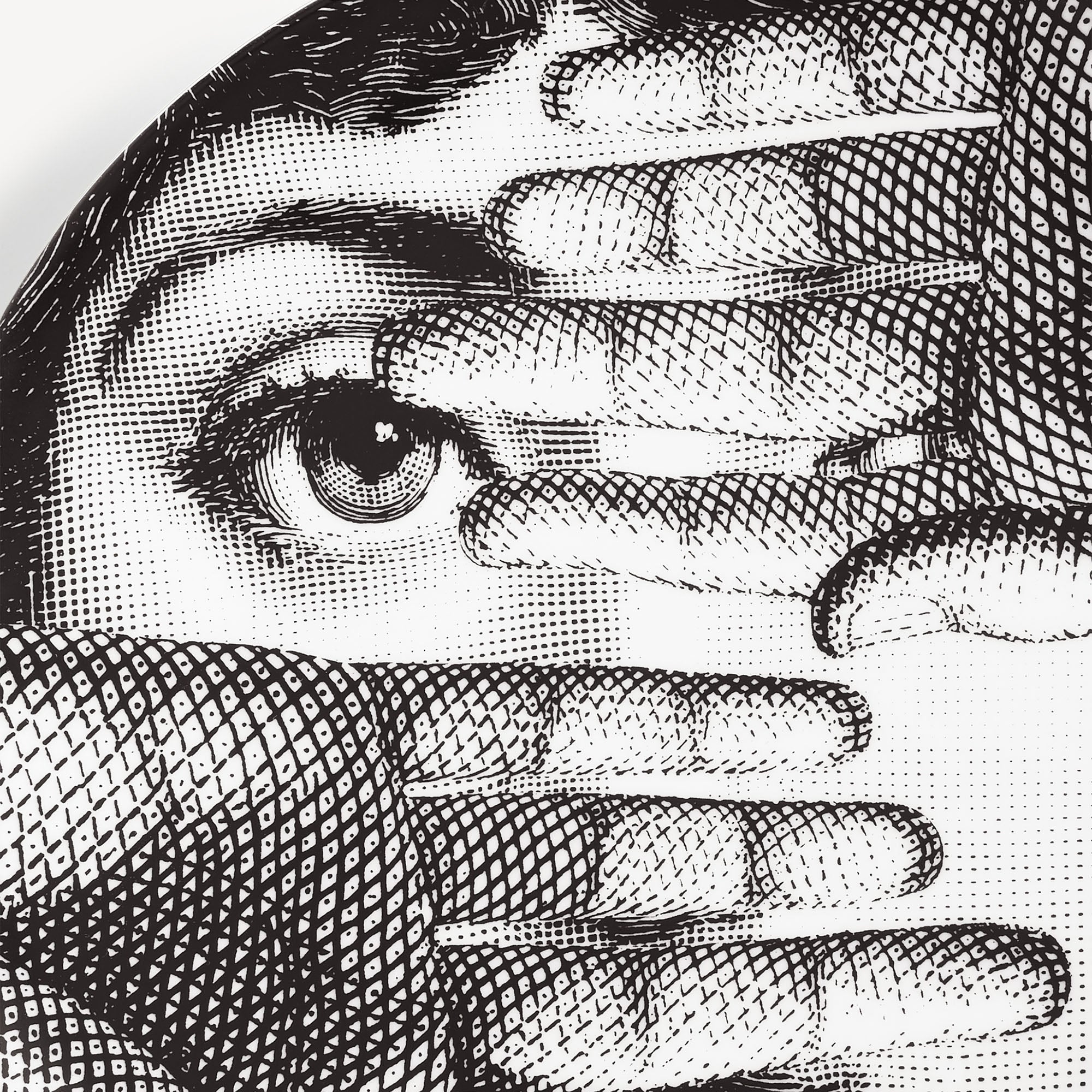 Wall plate Tema e Variazioni n.154 in White/Black | Fornasetti
