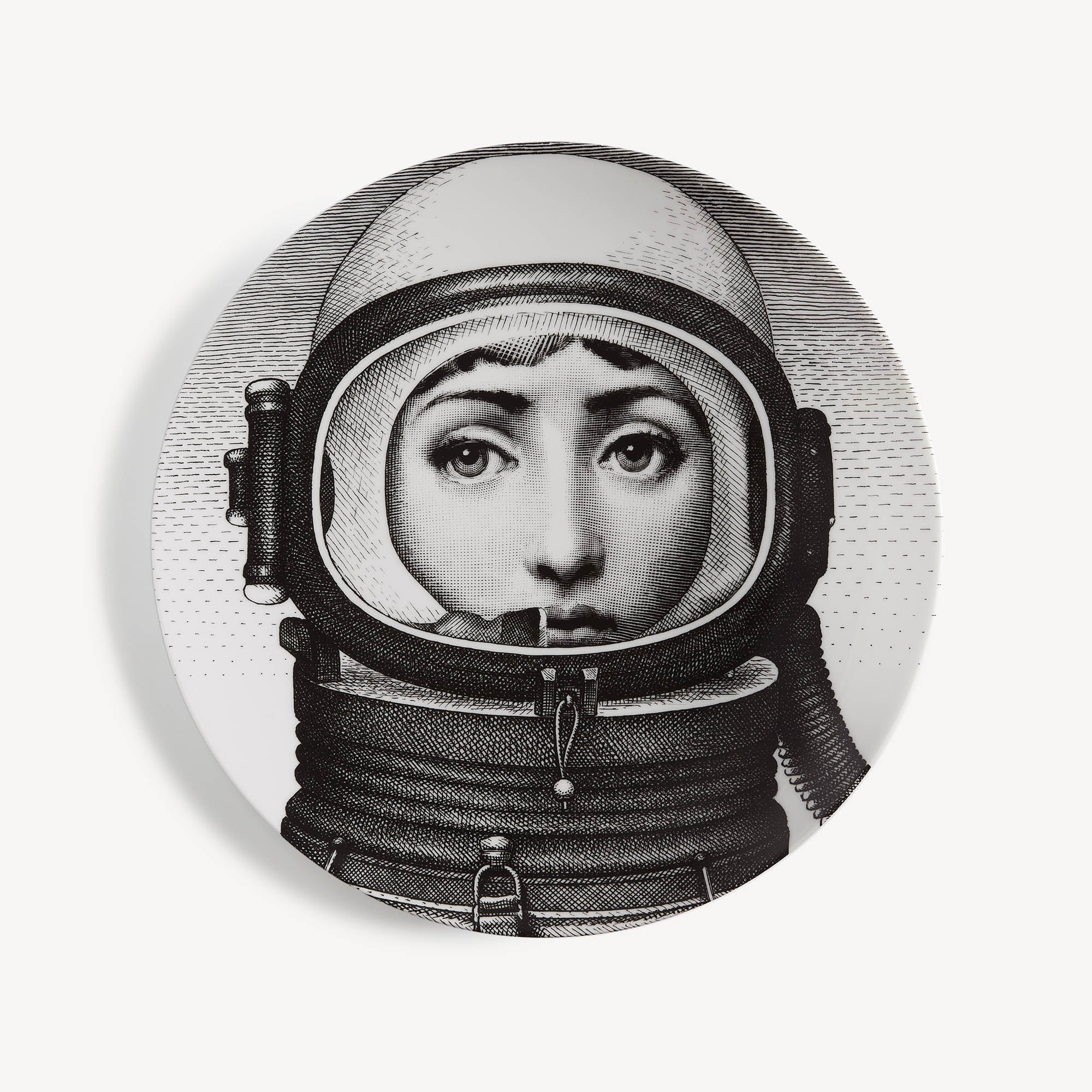 Wall plate Tema e Variazioni n.181 in White/Black | Fornasetti