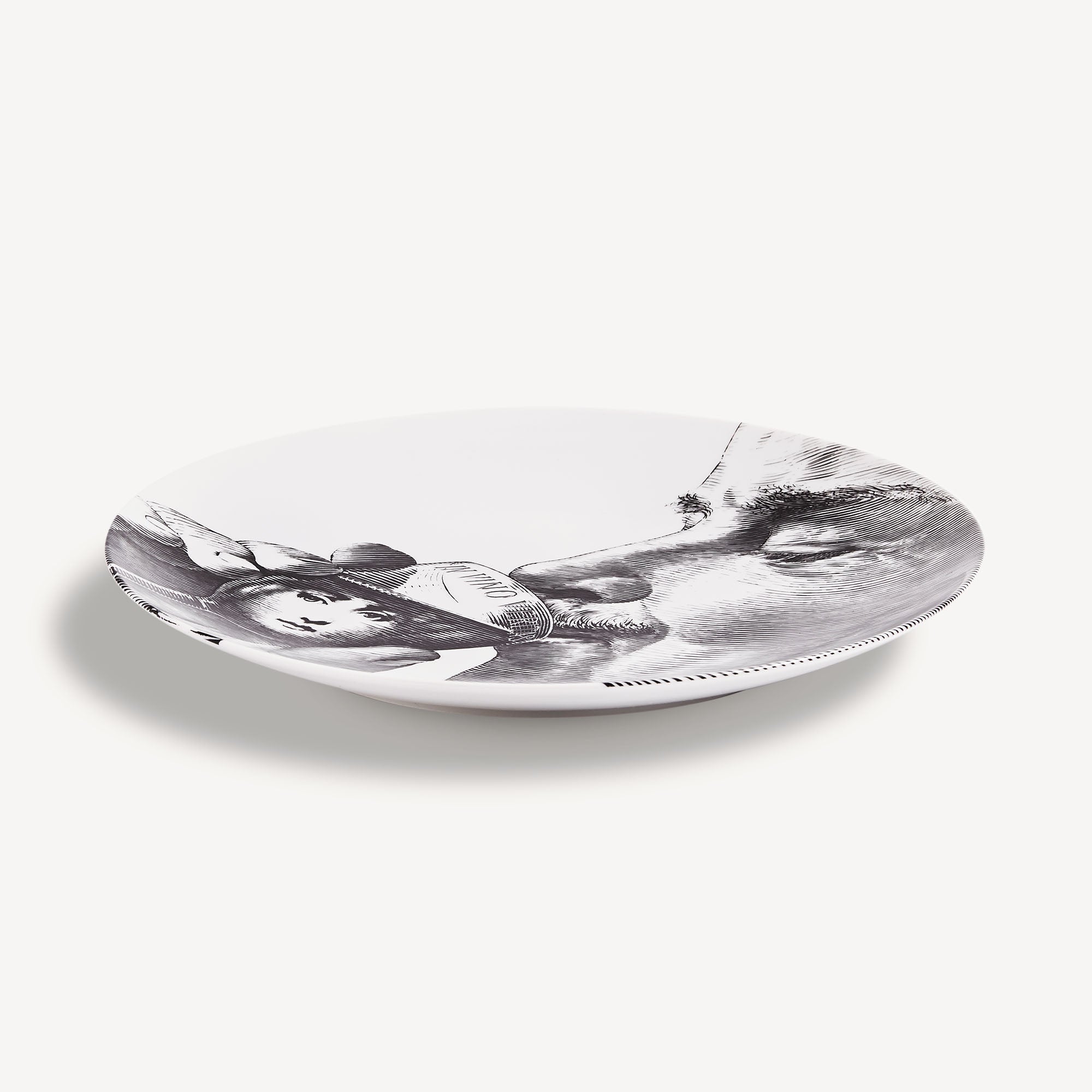 Wall plate Tema e Variazioni n.256 in White/Black | Fornasetti