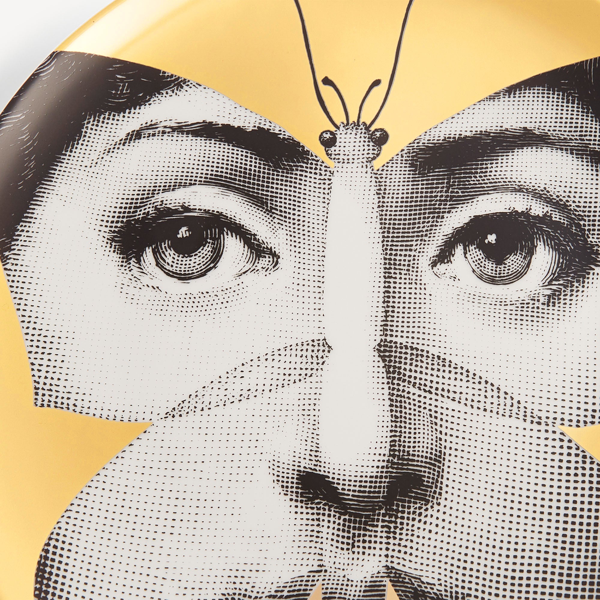 Wall plate Tema e Variazioni n.96 in White/Black/Gold | Fornasetti