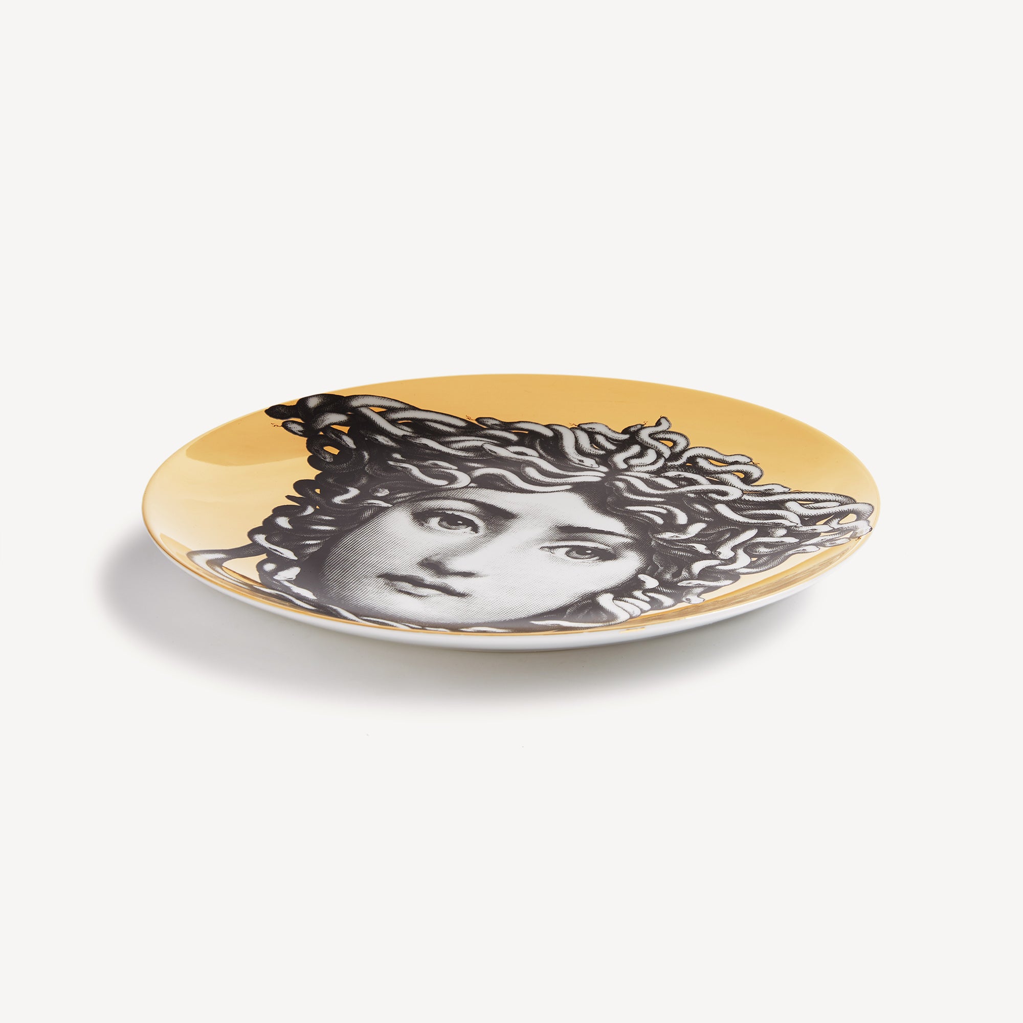 Wall plate Tema e Variazioni n.217 in White/Black/Gold Wall plate Tema e Variazioni n.217 in White/Black/Gold