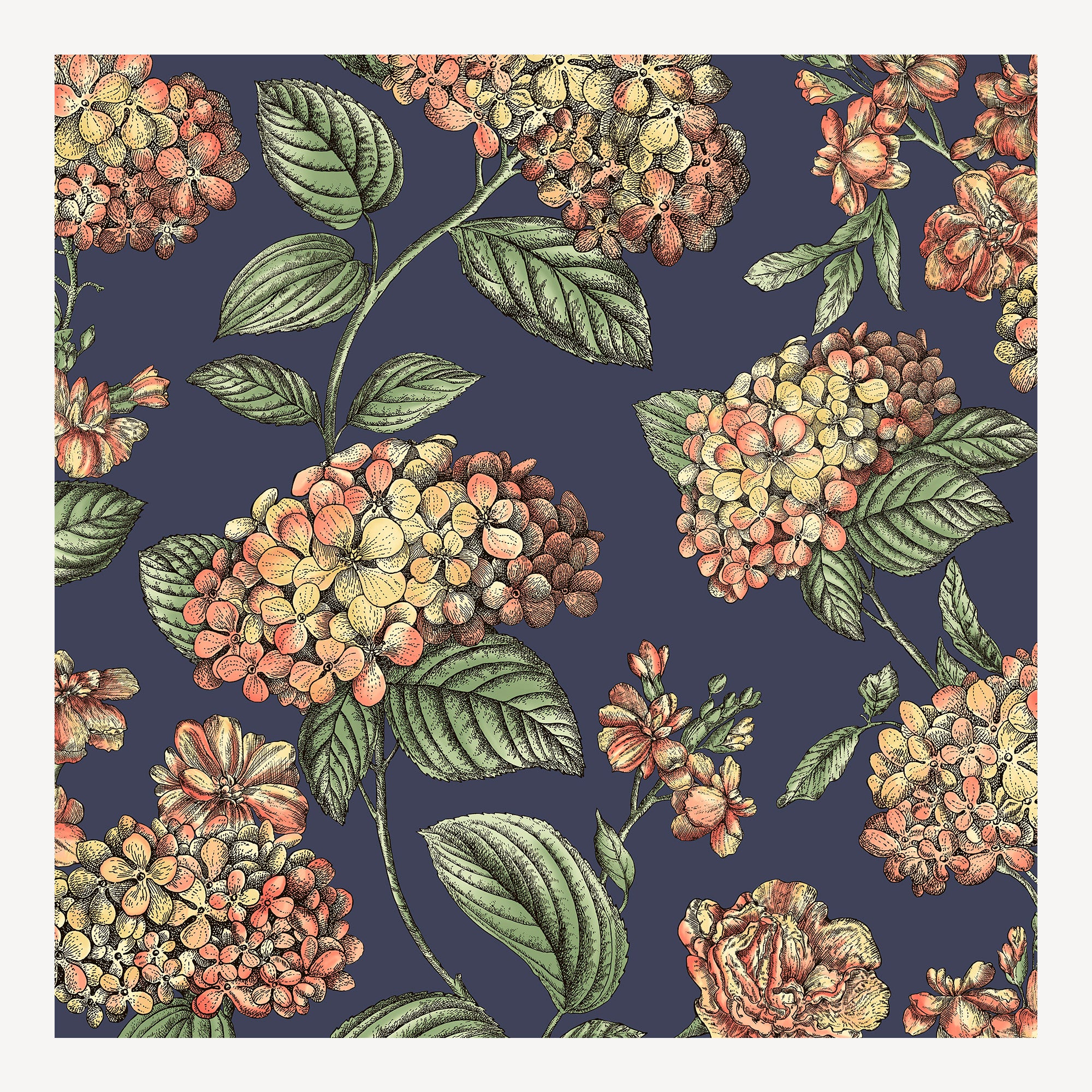 Wallpaper Ramo di Ortensia