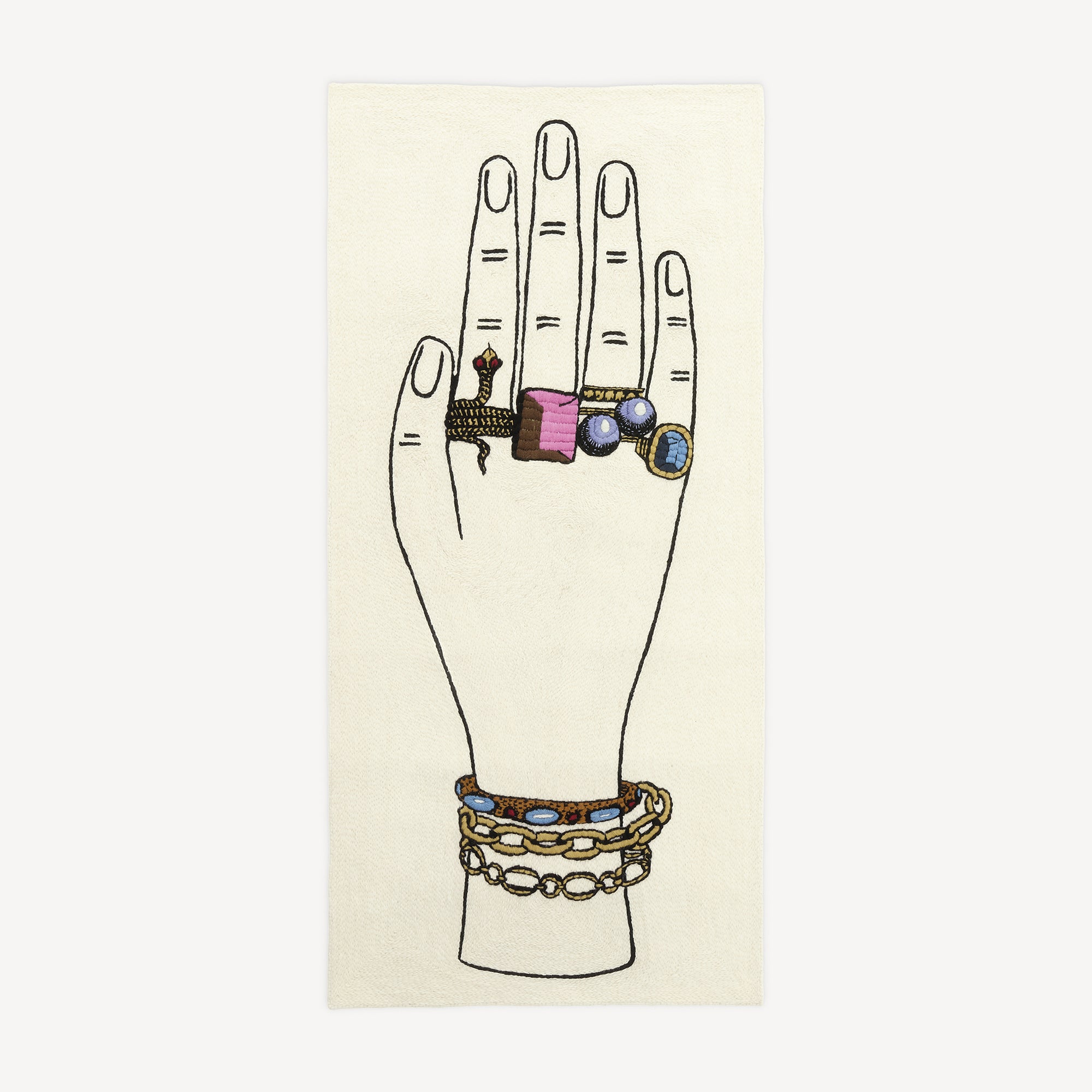 Tapis Mano con Gioielli